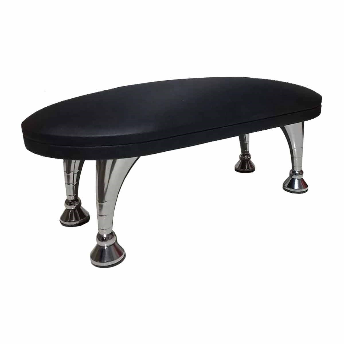 ADANİL Siyah Manikür Sehpası Krom Ayaklı