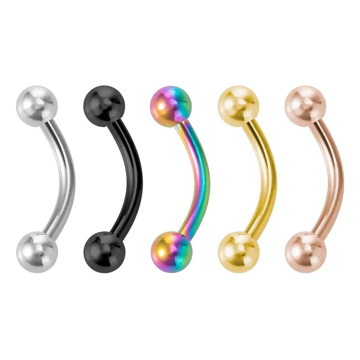 Adanil Top Uçlu Yay Tırnak Piercingi Nail Art Süsleme Piercing 5 Adet Karışık Renk - ADANİL-TIRNAK-PIERCING-YAY-TOP-KARIŞIK