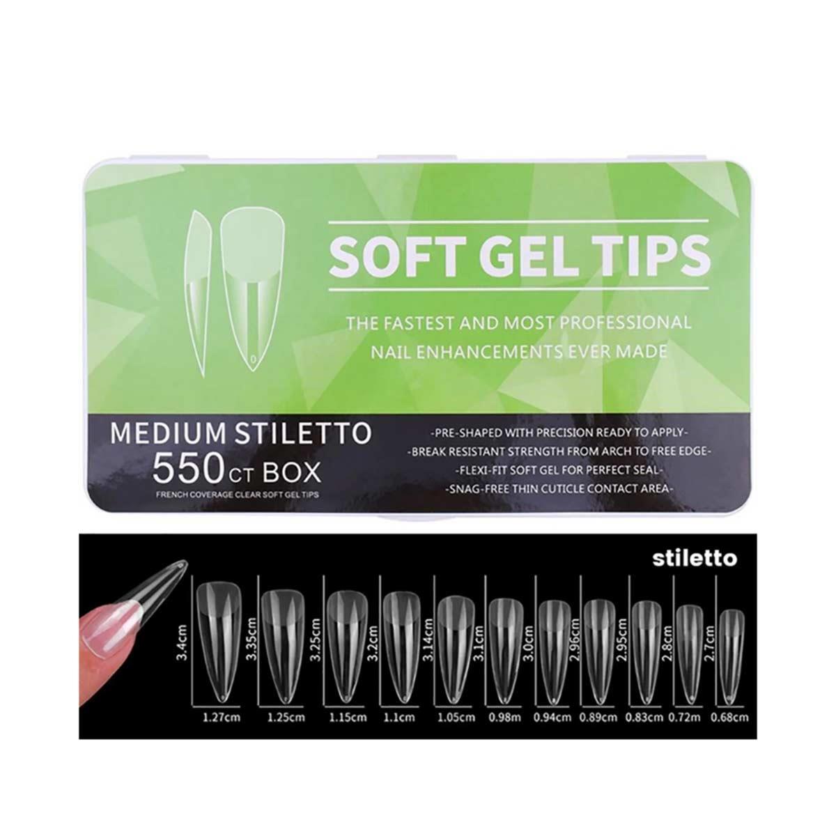 Adanil Yeni Nesil Medium Stiletto Jel Tips Kolay Kullanım Hızlı İşlem 550 Adet - ADANİL-YENİ-MEDIUM-STILETTO-JEL-TIPS