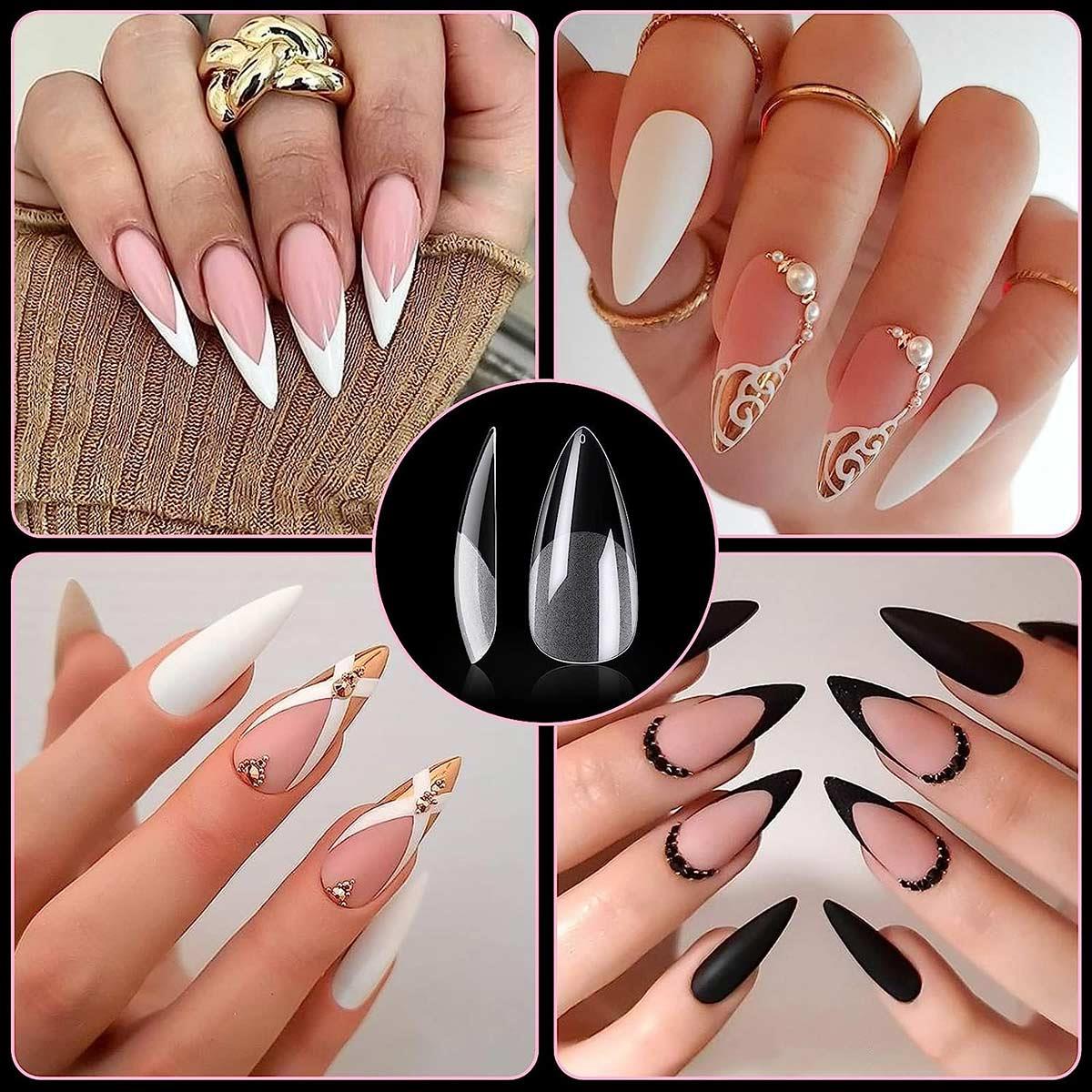 Adanil Yeni Nesil Short Stiletto Jel Tips Kolay Kullanım Hızlı İşlem 550 Adet - ADANİL-YENİ-SHORT-STILETTO-JEL-TIPS