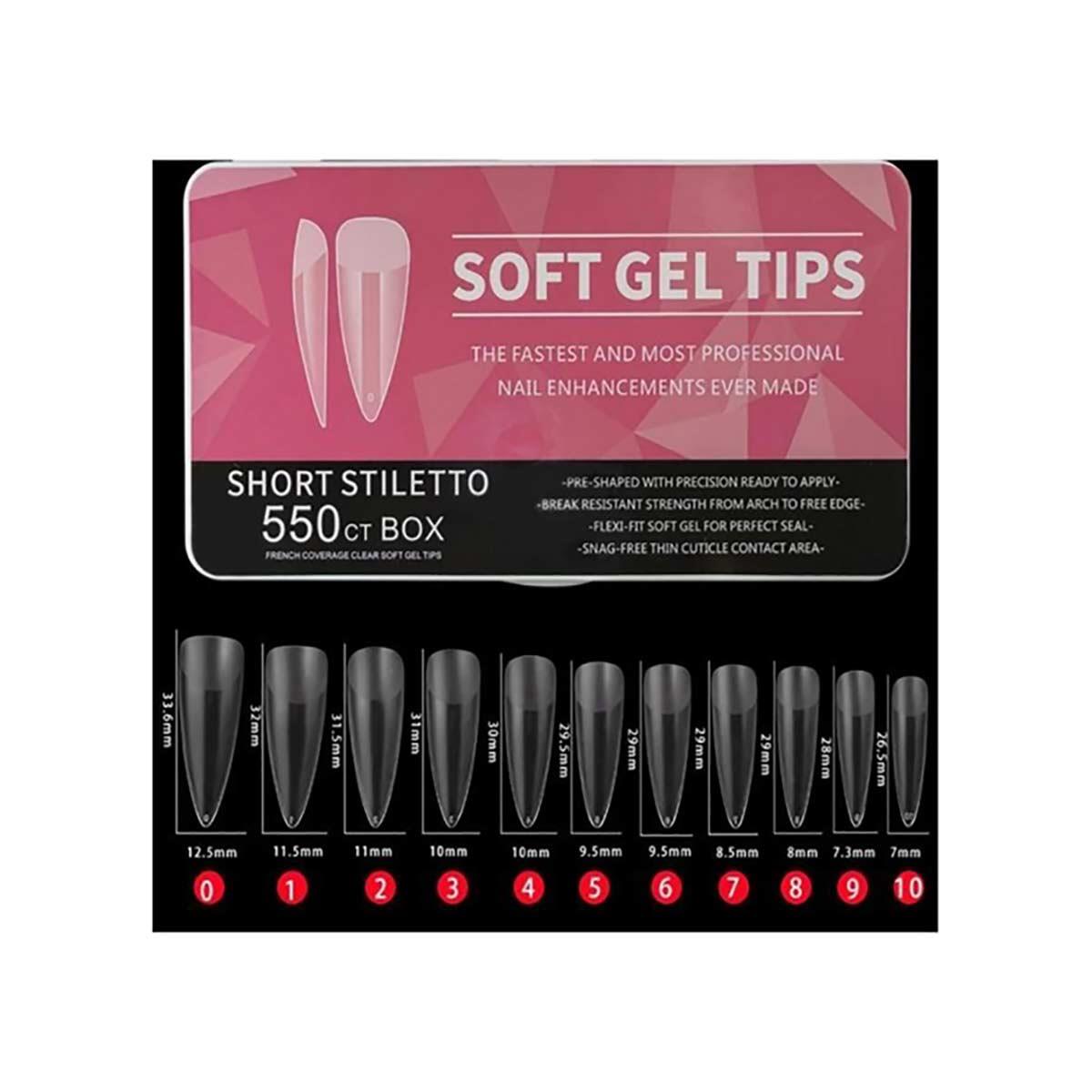 Adanil Yeni Nesil Short Stiletto Jel Tips Kolay Kullanım Hızlı İşlem 550 Adet - ADANİL-YENİ-SHORT-STILETTO-JEL-TIPS