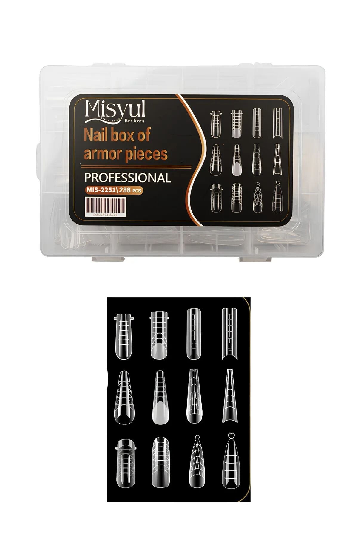 AVyu Dual Form Üst Kalıp Tips 288 Adet - 12 Model - ADANIL-DUALFORM-TIPS-288