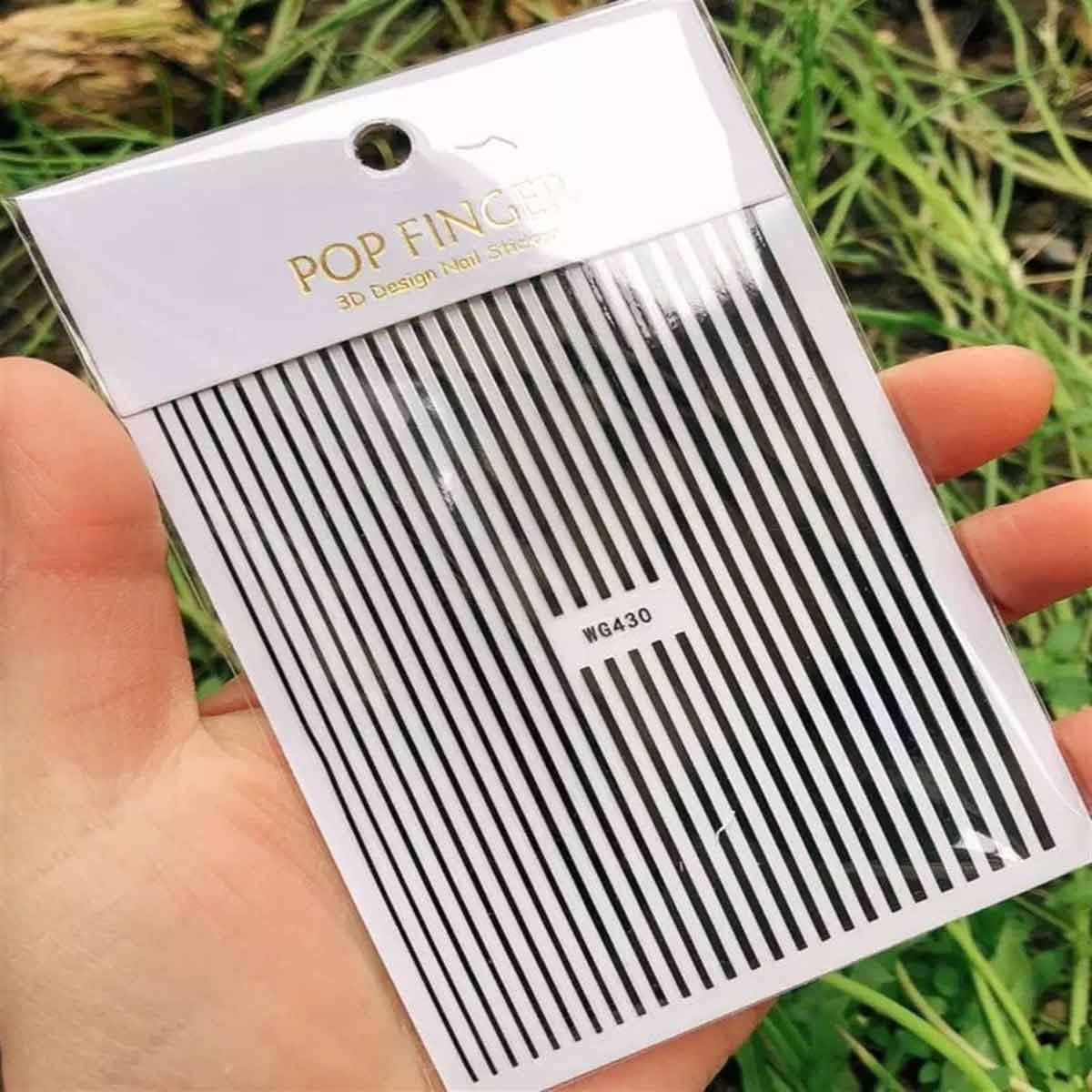 BORN PRETTY SİYAH ŞERİT STICKER