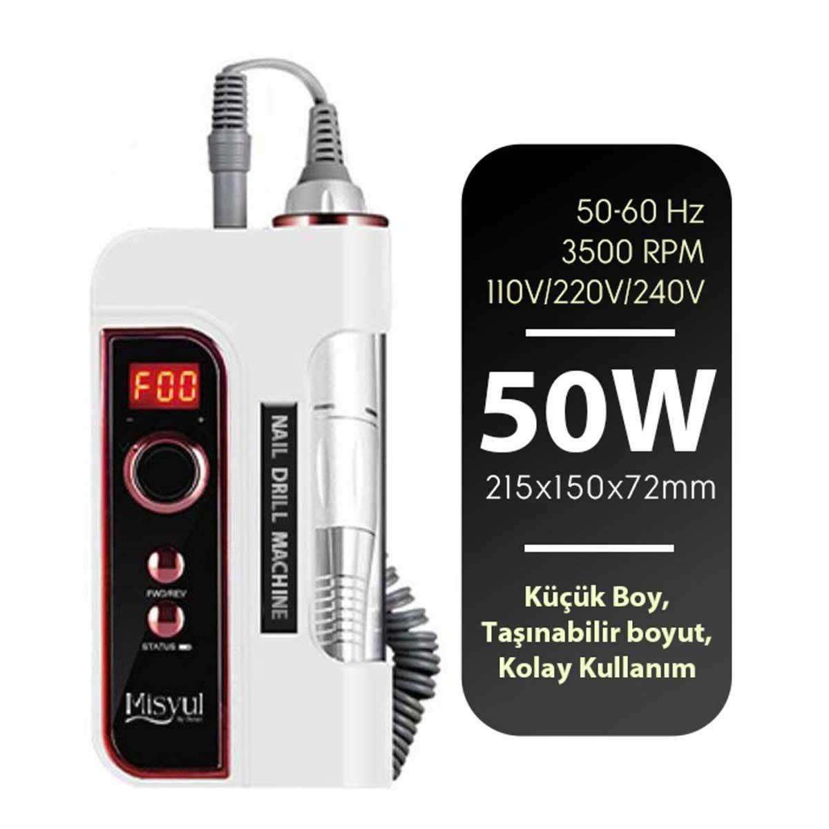 Elektrikli Freze, Profesyonel Manikür Pedikür Makinesi, Taşınabilir Şarjlı Törpü Makinesi Beyaz - TAŞINABİLİR-TÖRPÜ-MAKİNESİ-BEYAZ