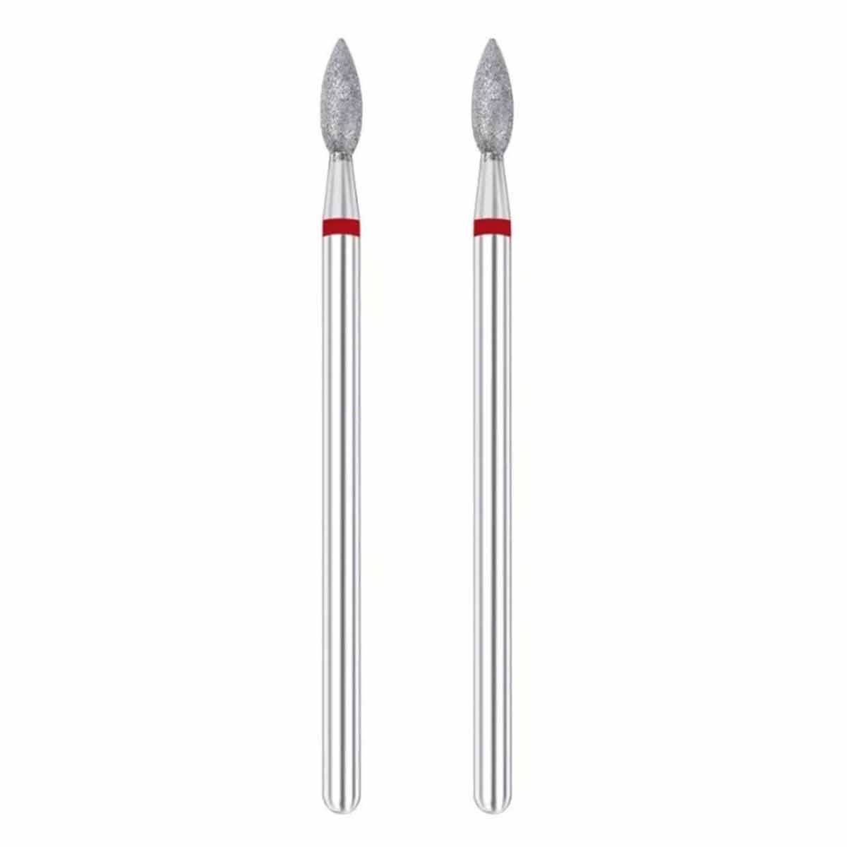 ELLEA NAİL 2'Lİ DAMLA KIRMIZI ELMAS FREZE UÇ