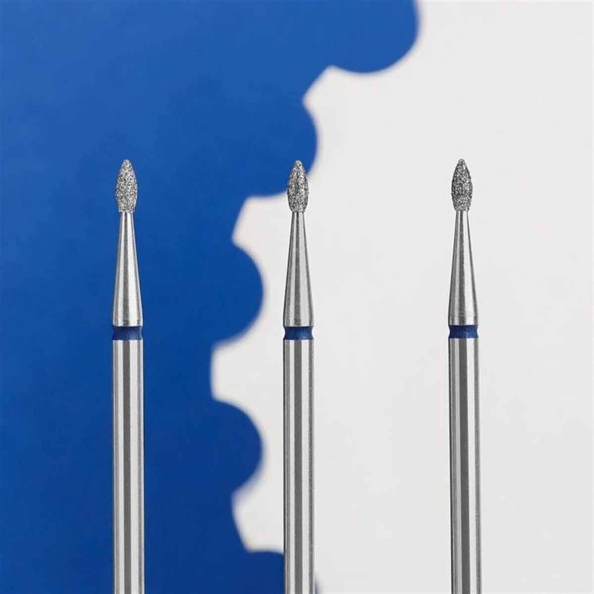 ELLEA NAİL 3'LÜ DAMLA MAVİ ELMAS FREZE UÇ