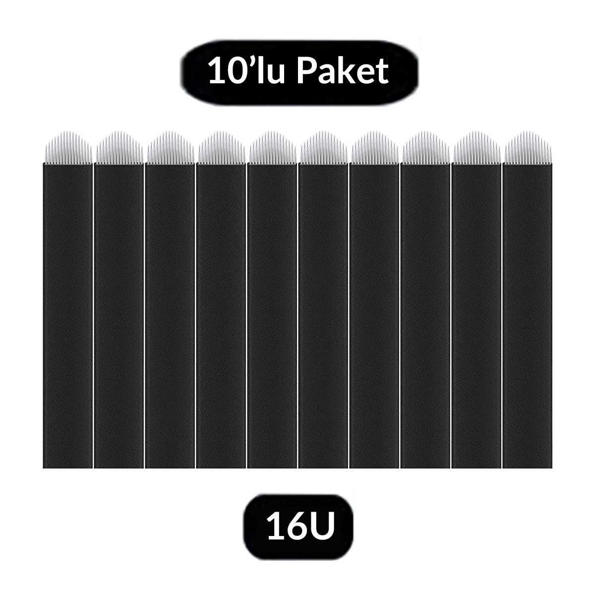 ELLEA NAIL Kalıcı Makyaj 16 Pin Microblading İğnesi 16U 10'lu Paket İğne