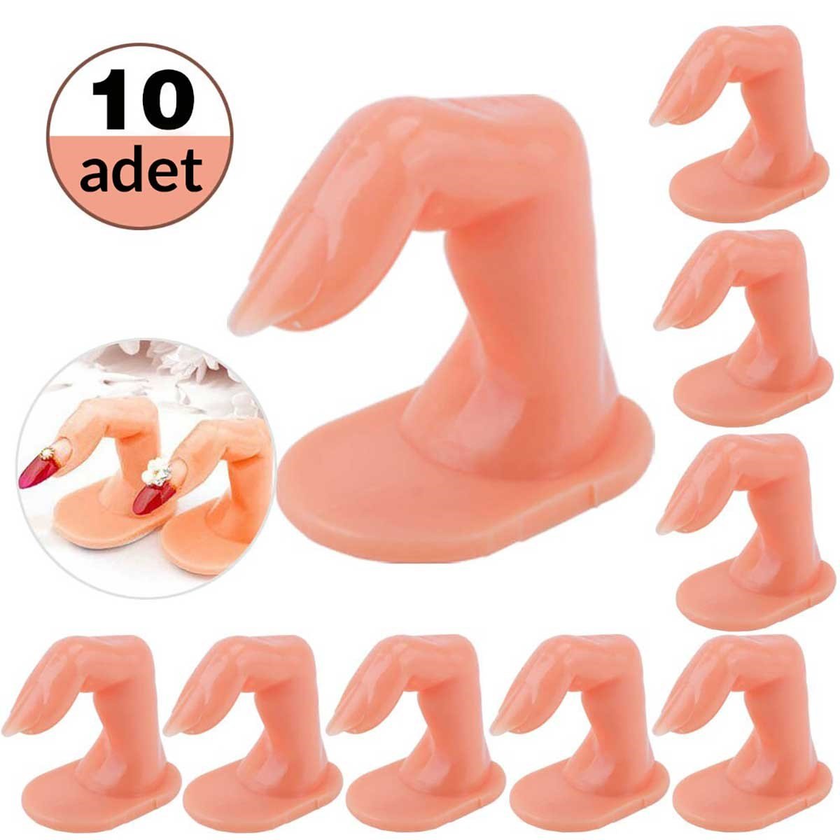 ELLEA NAIL PROTEZ TIRNAK EĞİTİM PARMAĞI 10'LU