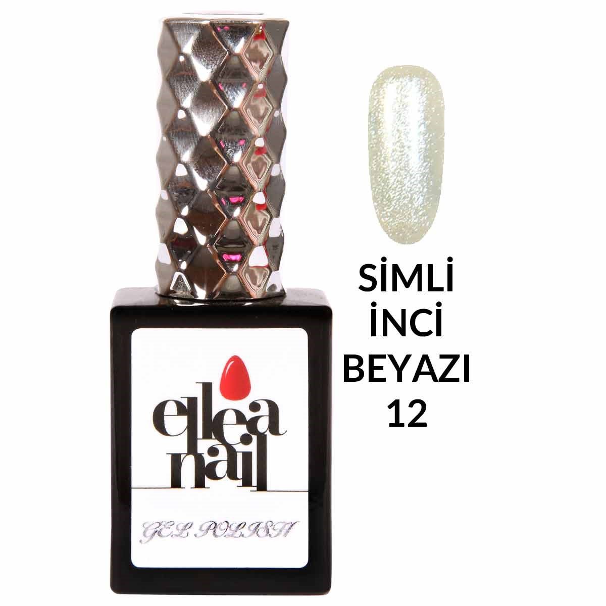 ELLEA NAİL SALON BOY 15 ML UV LED SİMLİ KALICI OJE PEARLY WHITE 12 - ELLEA-NAİL-SİMLİ-KALICI OJE-PW12