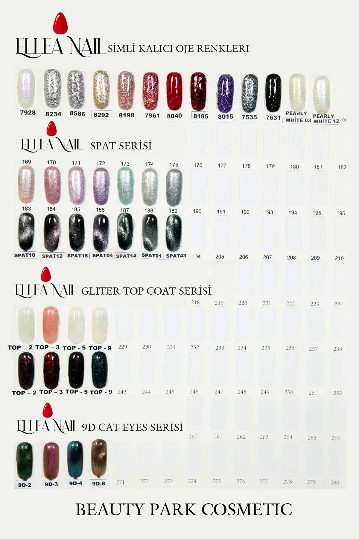 ELLEA NAIL SİMLİ KALICI OJE SERİSİ GLITTER TOP COAT TOP-5