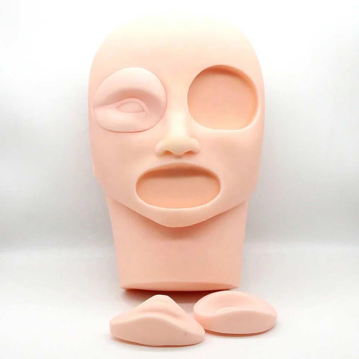 Kalıcı Makyaj ve İpek Kirpik Eğitim Çalışma Yüzü 4D Eğitim Mankeni Göz ve Dudak Değiştirilebilir - 4D-EĞİTİM-MANKENİ