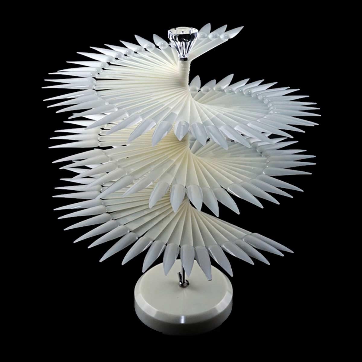 Kalıcı Oje Stant 120 Adet Elmas Başlıklı Döner Büyük Kalıcı Oje Renk Sergileme Standı Kemik - ADANİL-DÖNER-KARTELA-120-KEMİK