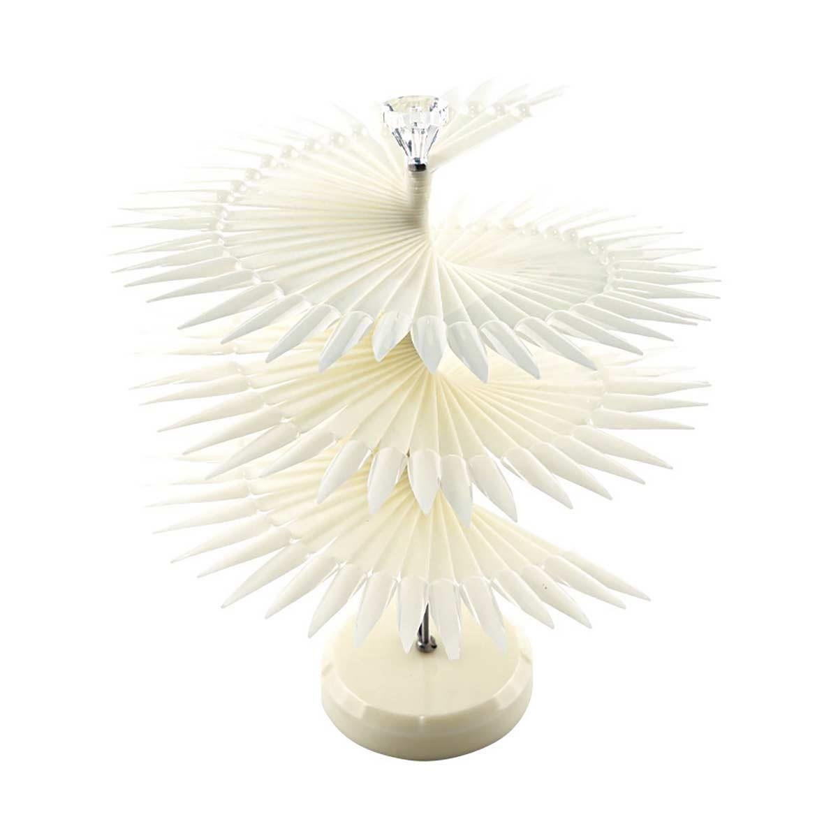 Kalıcı Oje Stant 120 Adet Elmas Başlıklı Döner Büyük Kalıcı Oje Renk Sergileme Standı Kemik - ADANİL-DÖNER-KARTELA-120-KEMİK