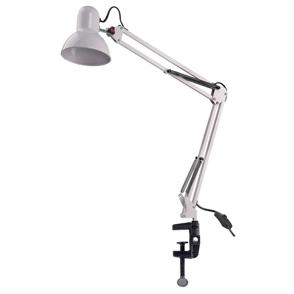 Mengeneli Masa Lambası Beyaz Esnek Ayarlanabilir 360 Derece Dönebilen Güzellik Salonu Lambası - ADANİL-MENGENELİ-MASA-LAMBASI-BEYAZ