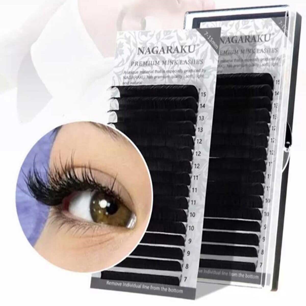 NAGARAKU 0.10 C KIVRIM MİX İPEK KİRPİK SETİ