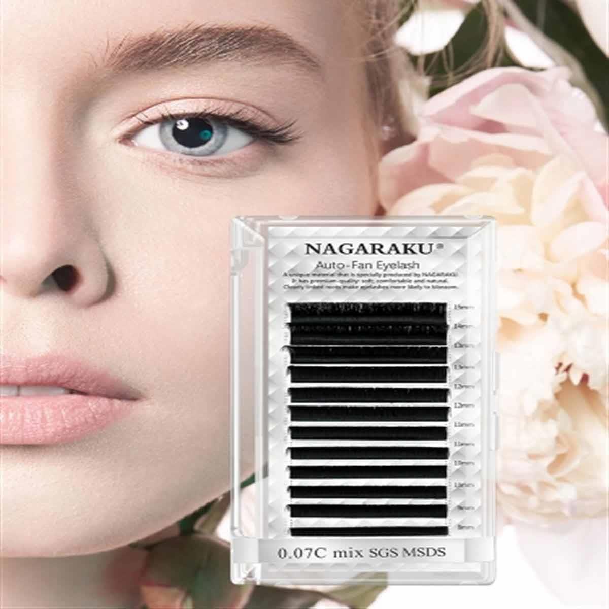 NAGARAKU ÇEK BIRAK İPEK KİRPİK 0.07 C MİX 8-15 MM BOYLAR - ÇEK-BIRAK-007-C-MİX-İPEK-KİRPİK