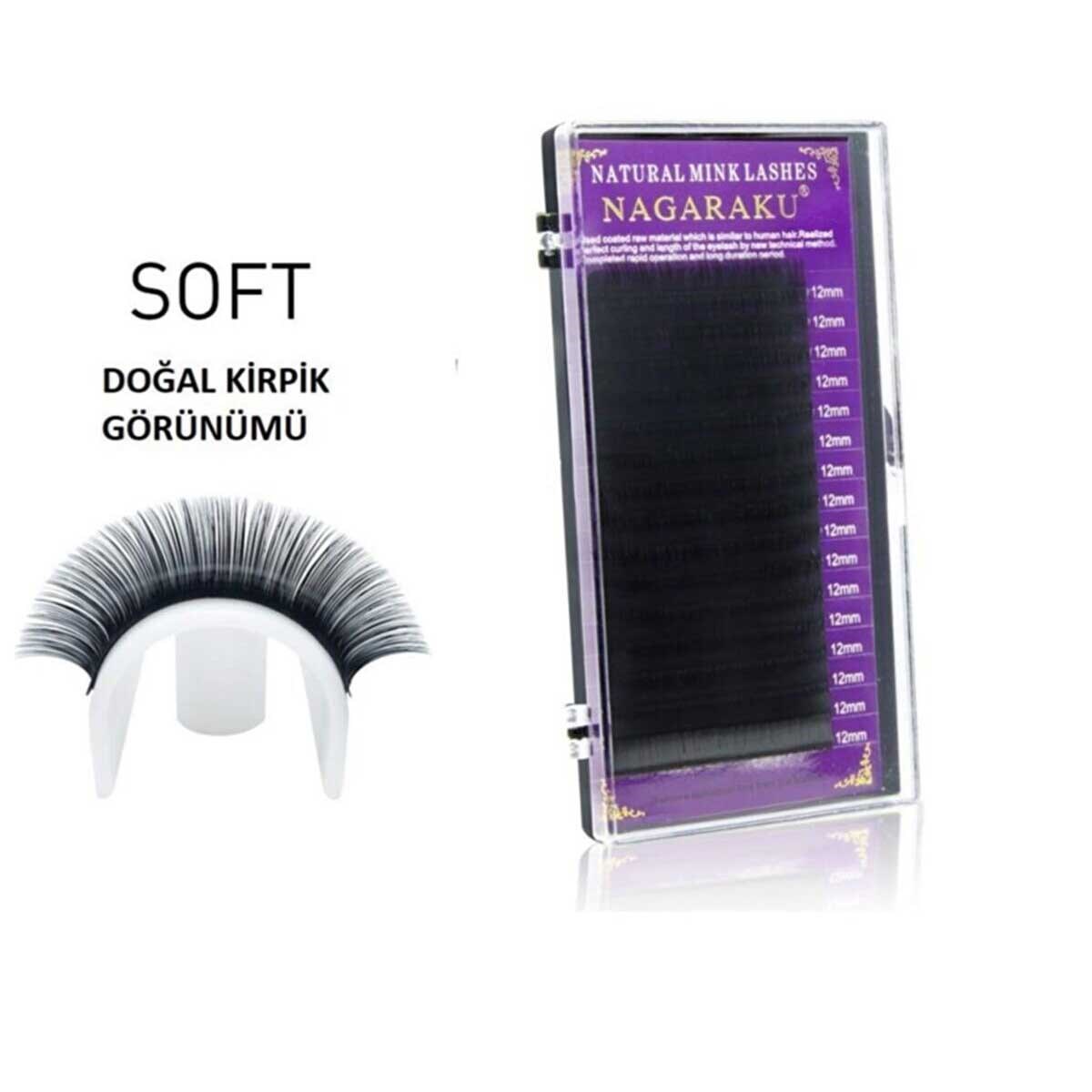 NAGARAKU İPEK KİRPİK D KIVRIM 0,10 KALINLIK - 11MM UZUNLUK