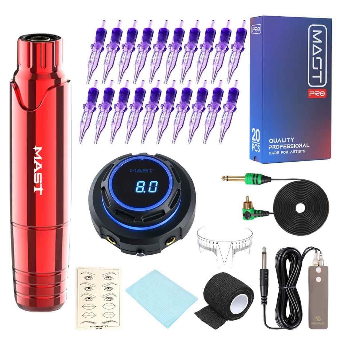 P10 Kalıcı Makyaj Seti Kırmızı Power Supply Cihaz Resimde Ki Orijinal Ürünler Gönderilir - MAST-P10-SET-KIRMIZI