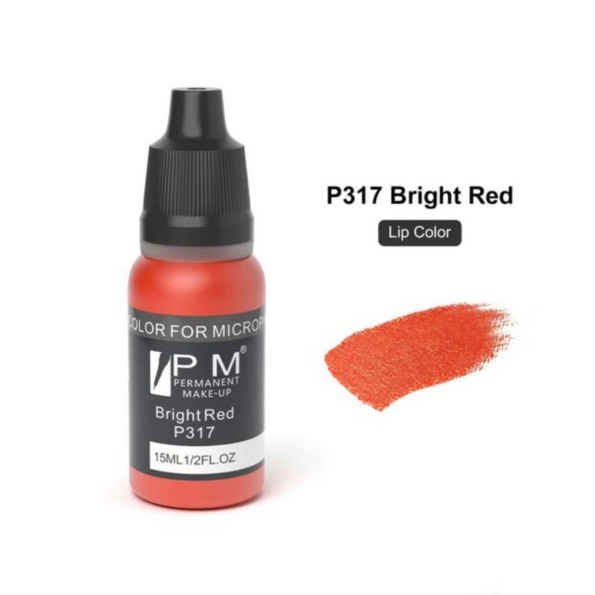 Permanent Makeup Parlak Koyu Kırmızı Kalıcı Makyaj Pigmenti PM 317 Bright Red - PM-317-BRIGHT-RED