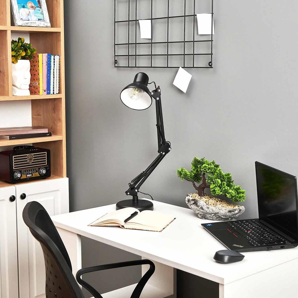 Protez Tırnak Masa Lambası Siyah Esnek Ayarlanabilir 360 Derece Dönebilen Güzellik Salonu Lambası - ADANİL-PROTEZ-TIRNAK-MASA-LAMBASI-SİYAH