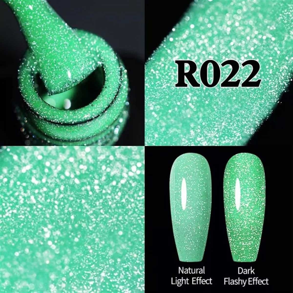 UR SUGAR REFLECTİVE FLUORESCENT GEL KARANLIKTA PARLAYAN SİMLİ KALICI OJE R022