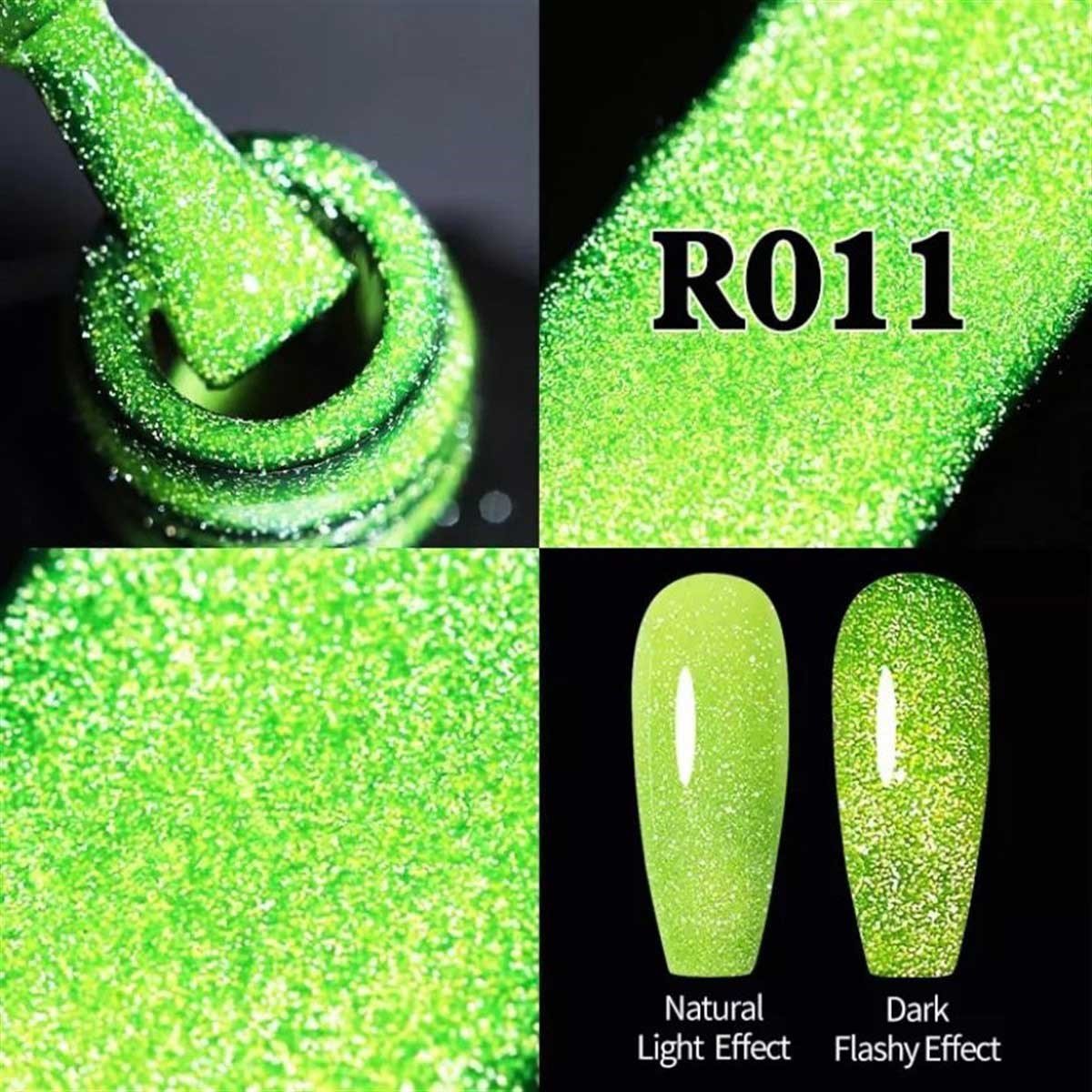 UR SUGAR REFLECTİVE FLUORESCENT GEL KARANLIKTA PARLAYAN SİMLİ KALICI OJE R011