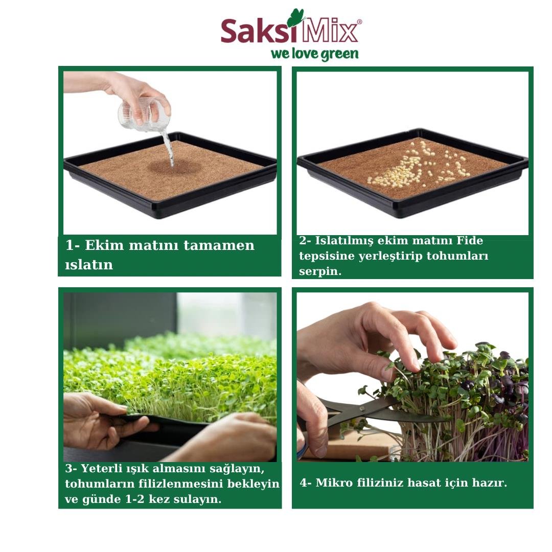 Mikro Filiz Matı Organik Tohum Çimlendirme Paspası