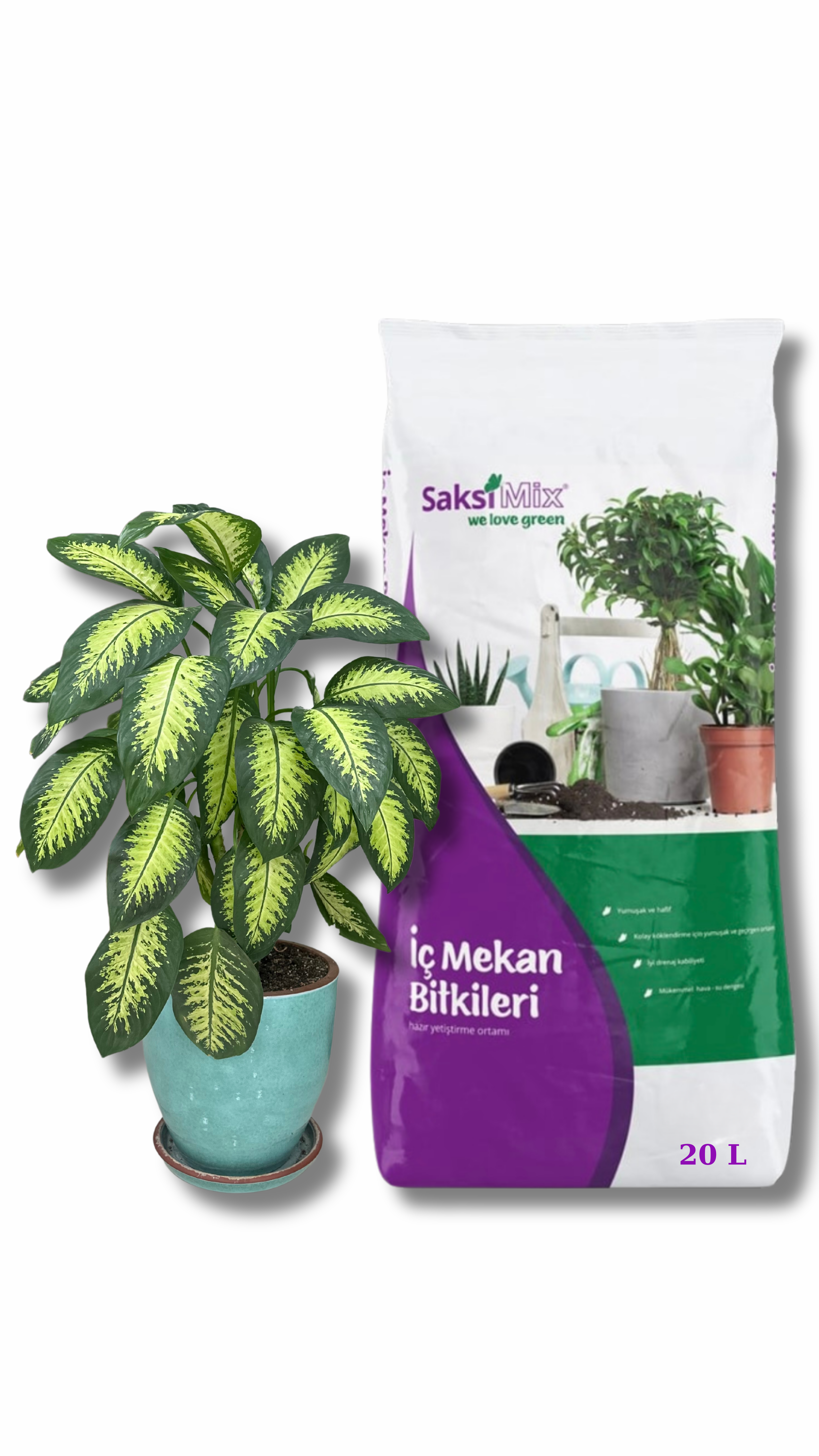 SAKSI MİX İÇ MEKAN DİKİME HAZIR TORF 20 L