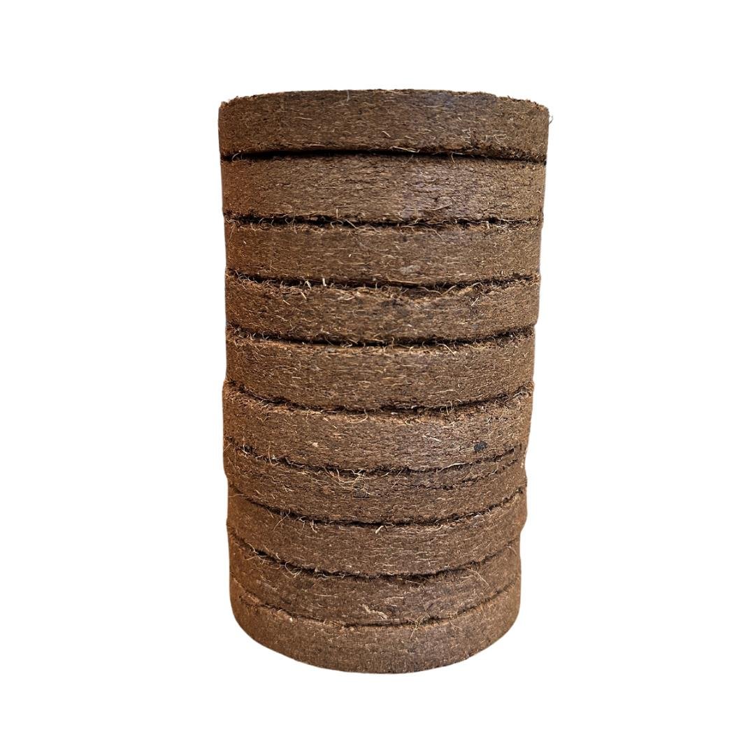 Sıkıştırılmış Cocopeat Mini Örtüsüz 100 mm Coco Disk