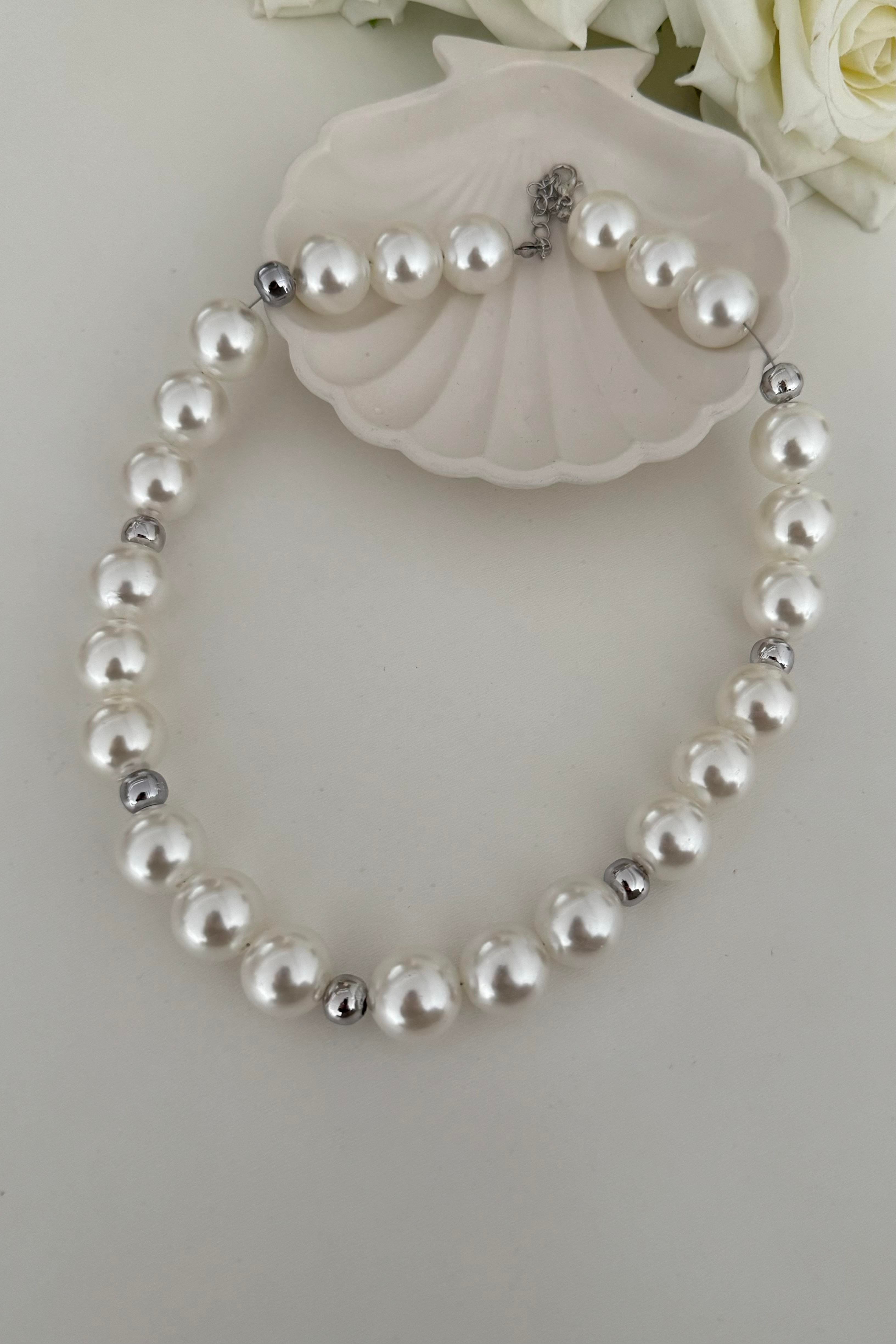 Big Pearl Silver Kolye