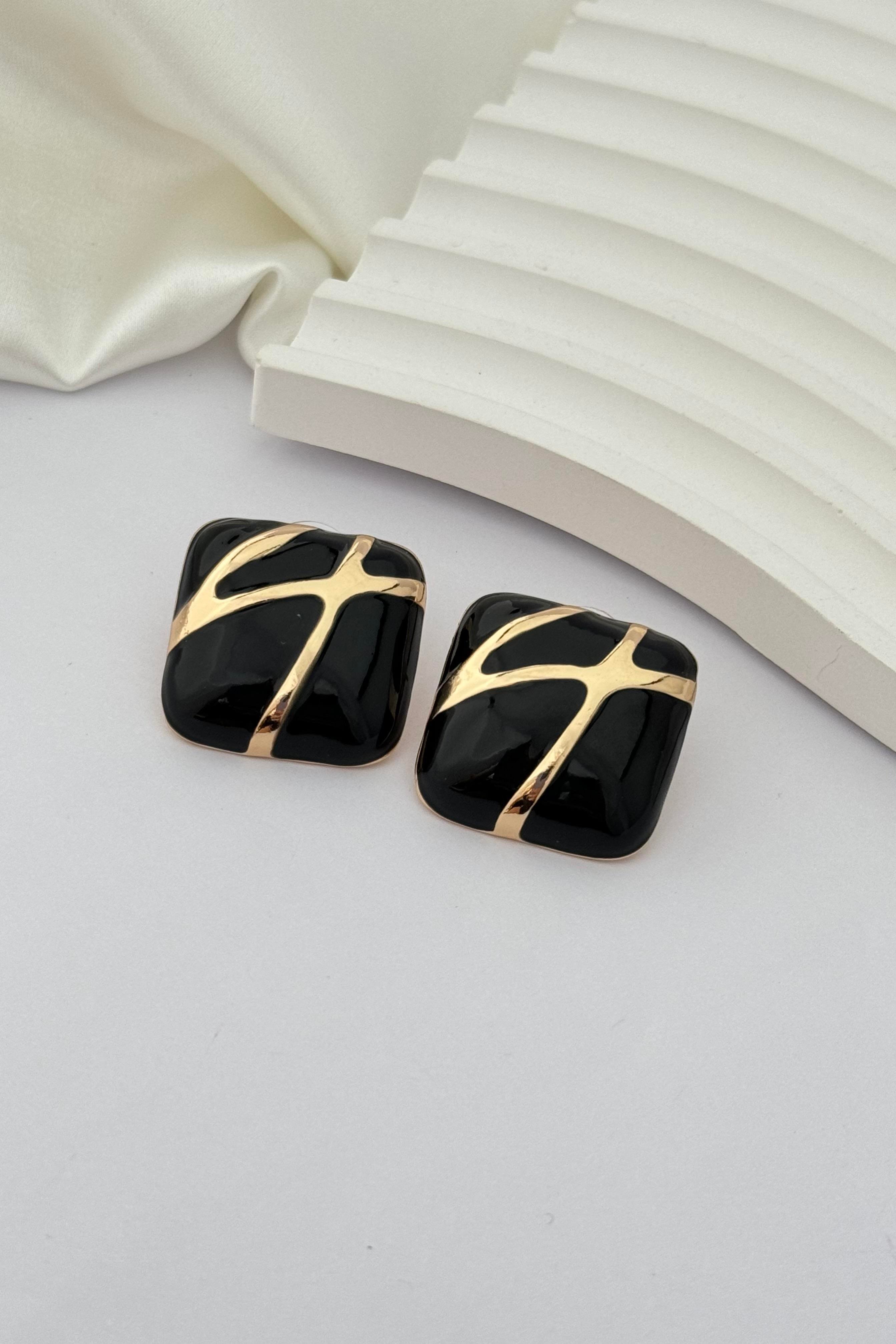 Black & Gold Küpe