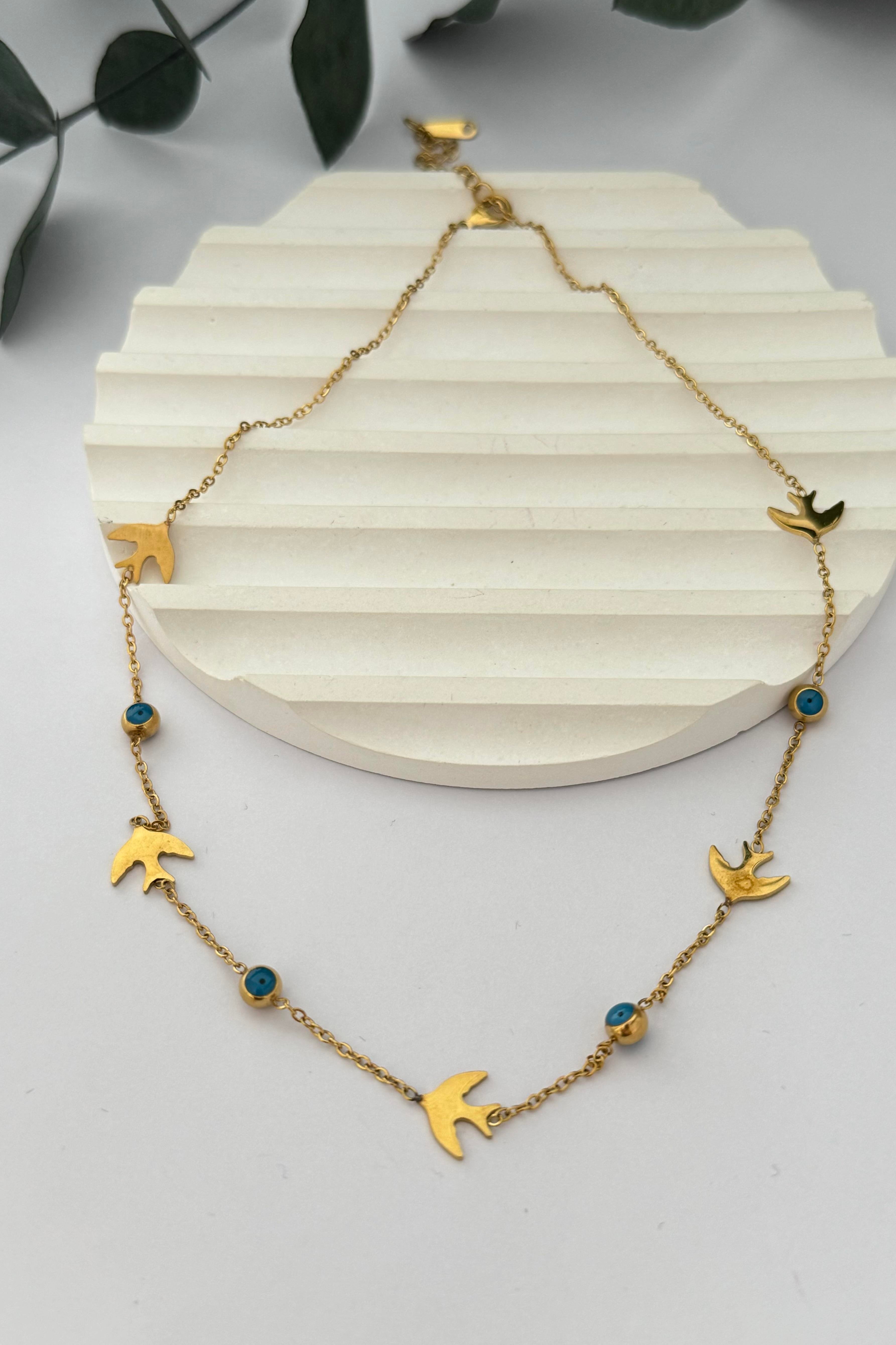 Blue Fly Kolye