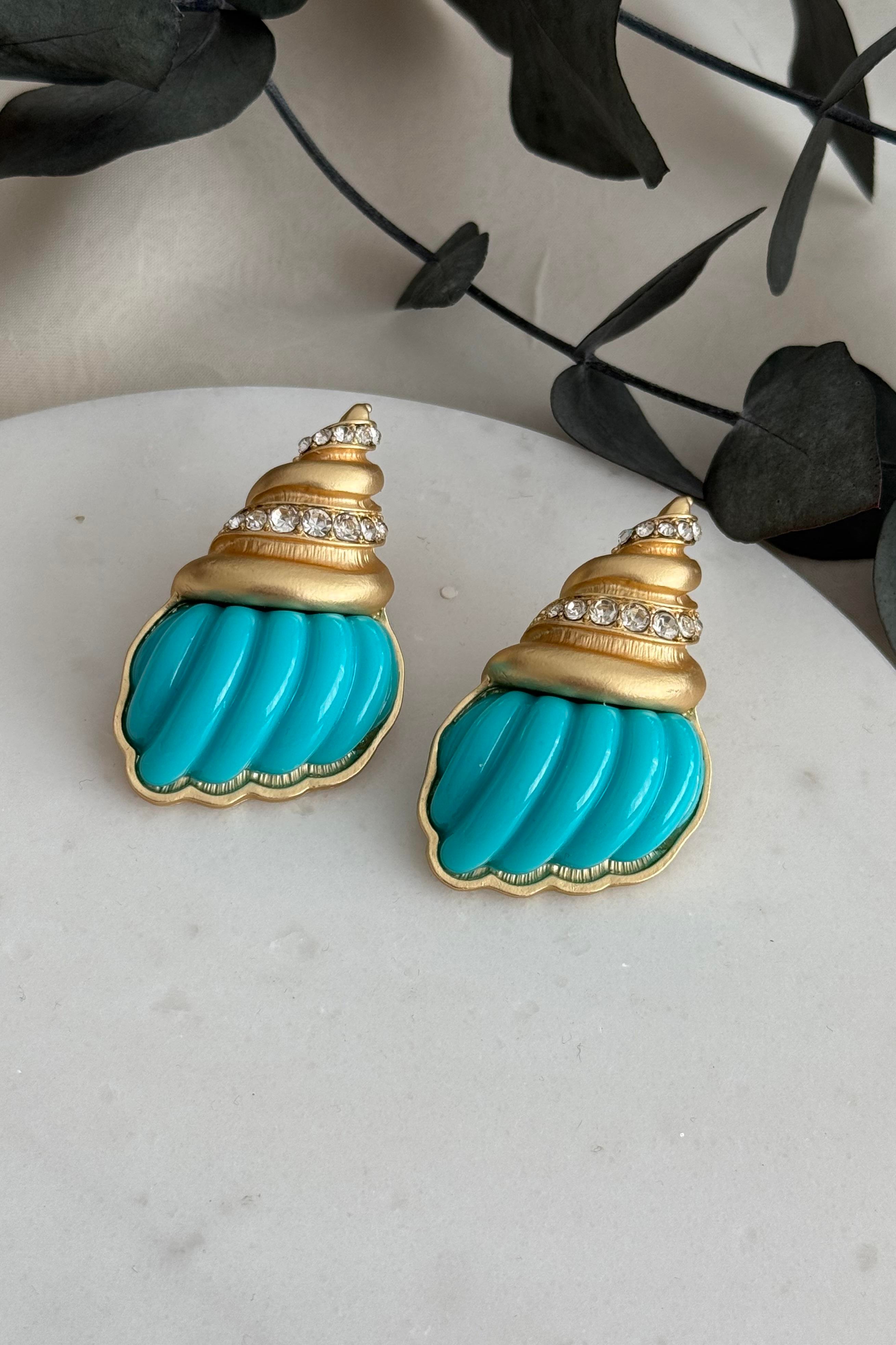 Blue Oyster Küpe