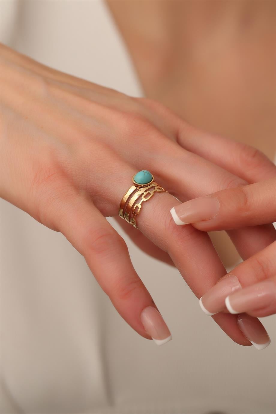 Blue Stone Çelik Yüzük
