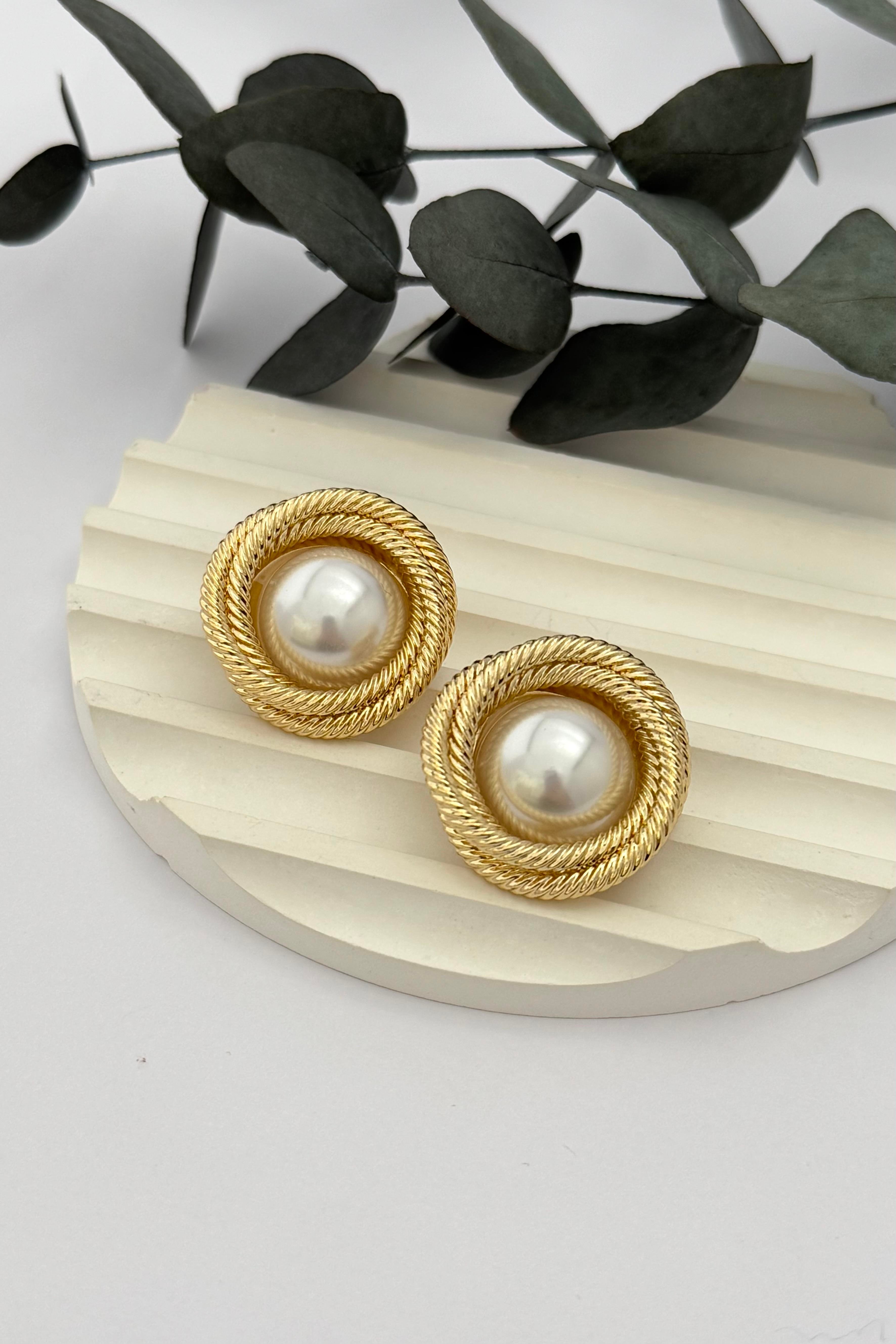 Circle Pearl Küpe