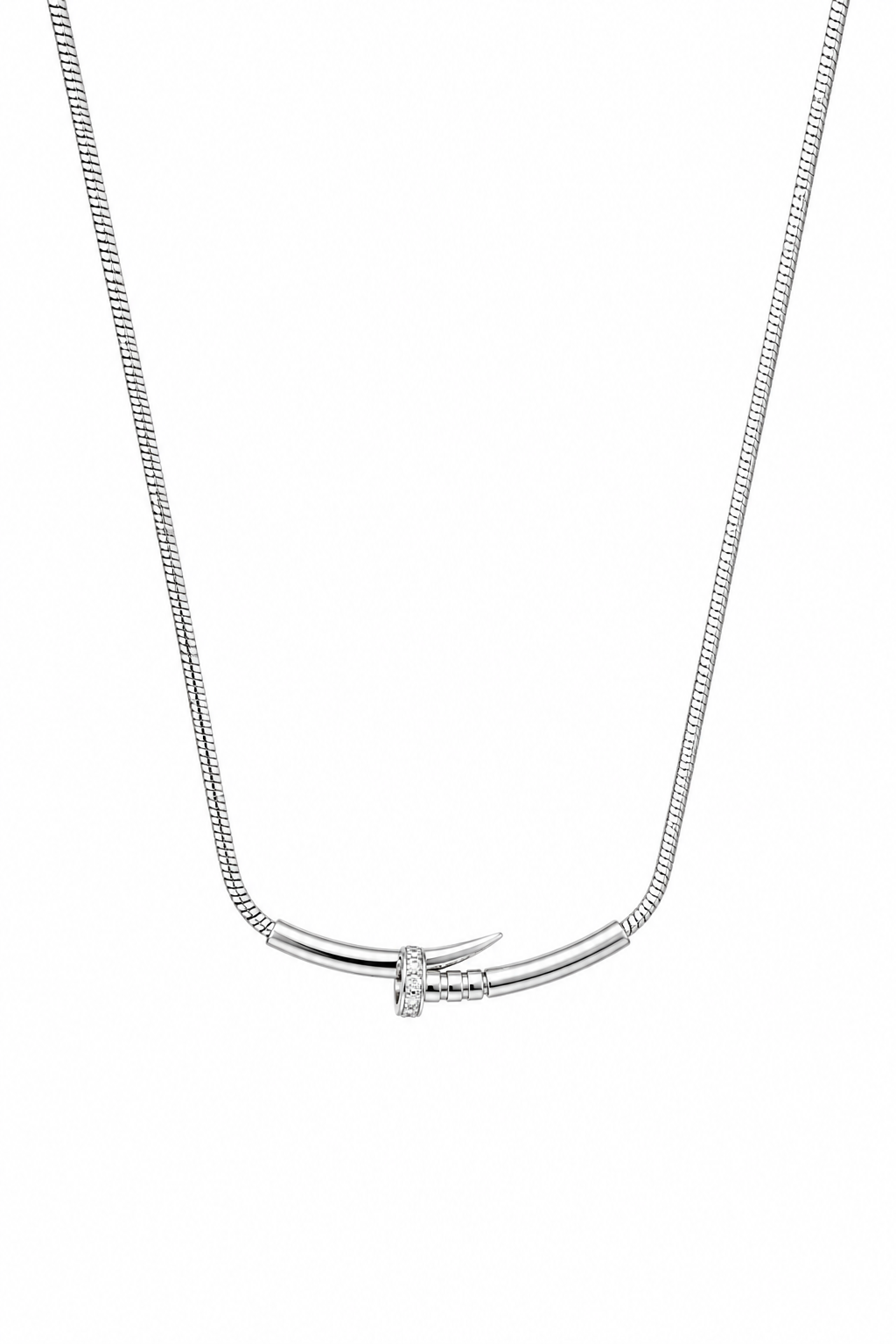 Çivi Model Silver Kolye