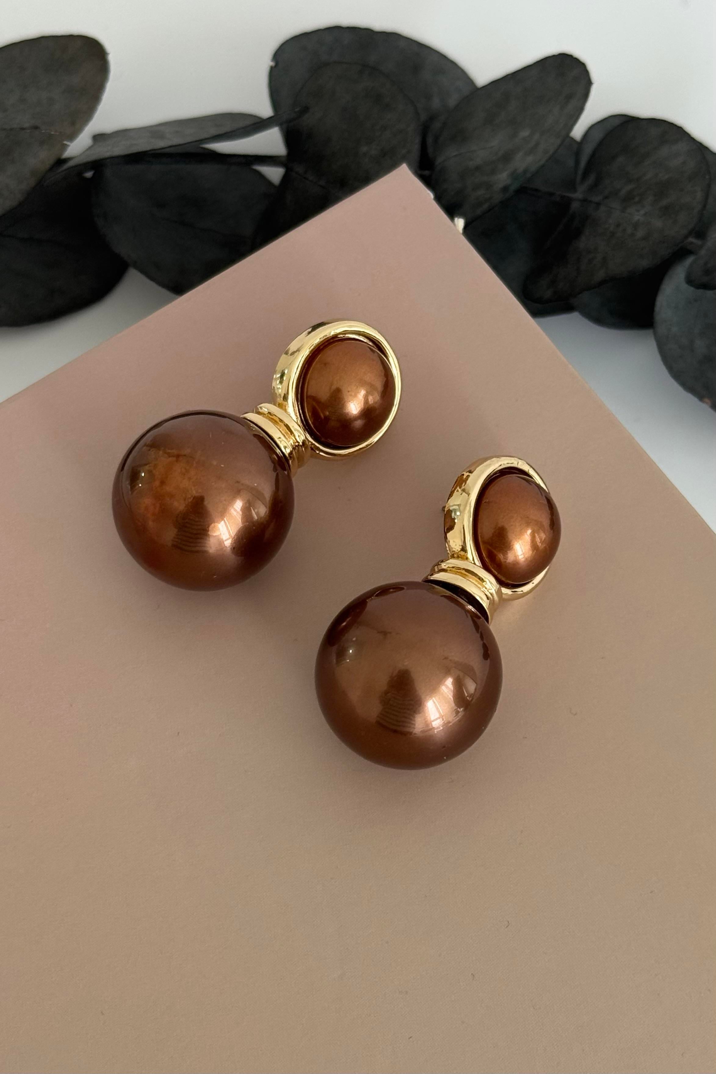 Copper Pearl Küpe