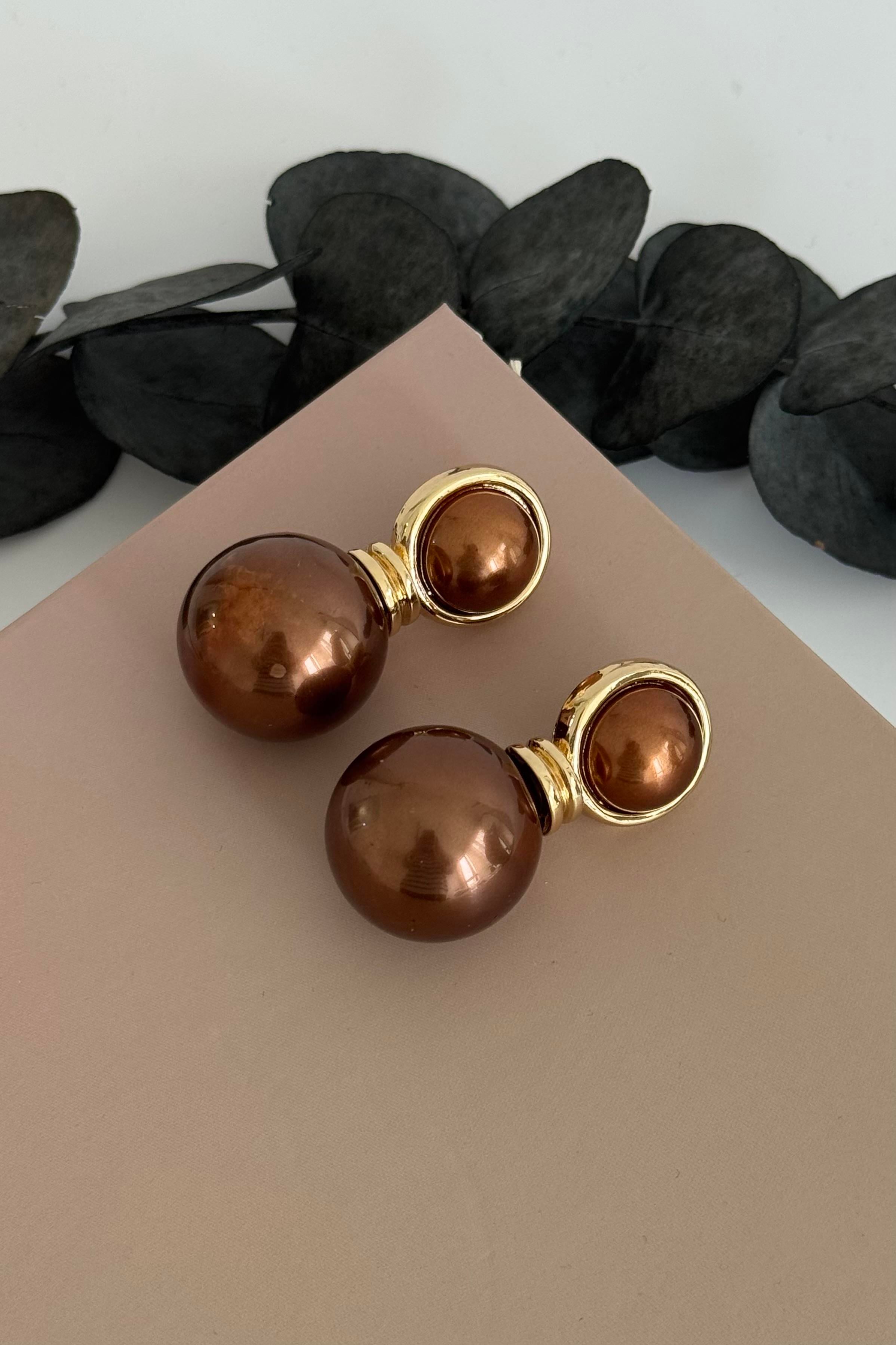 Copper Pearl Küpe