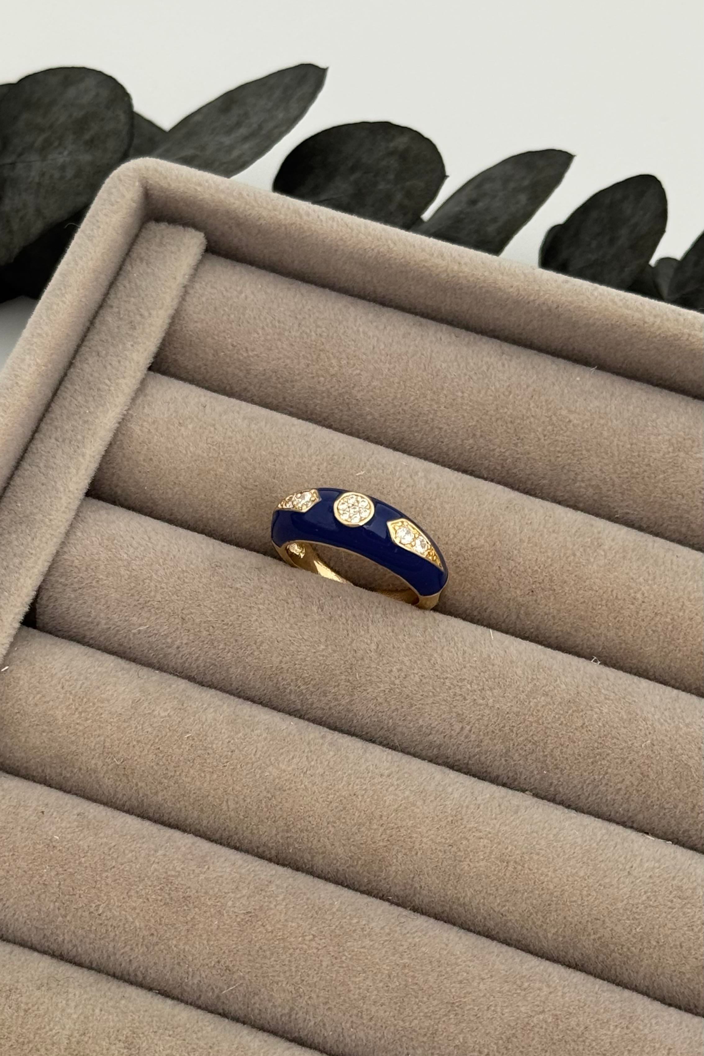 Crescent Azure Yüzük