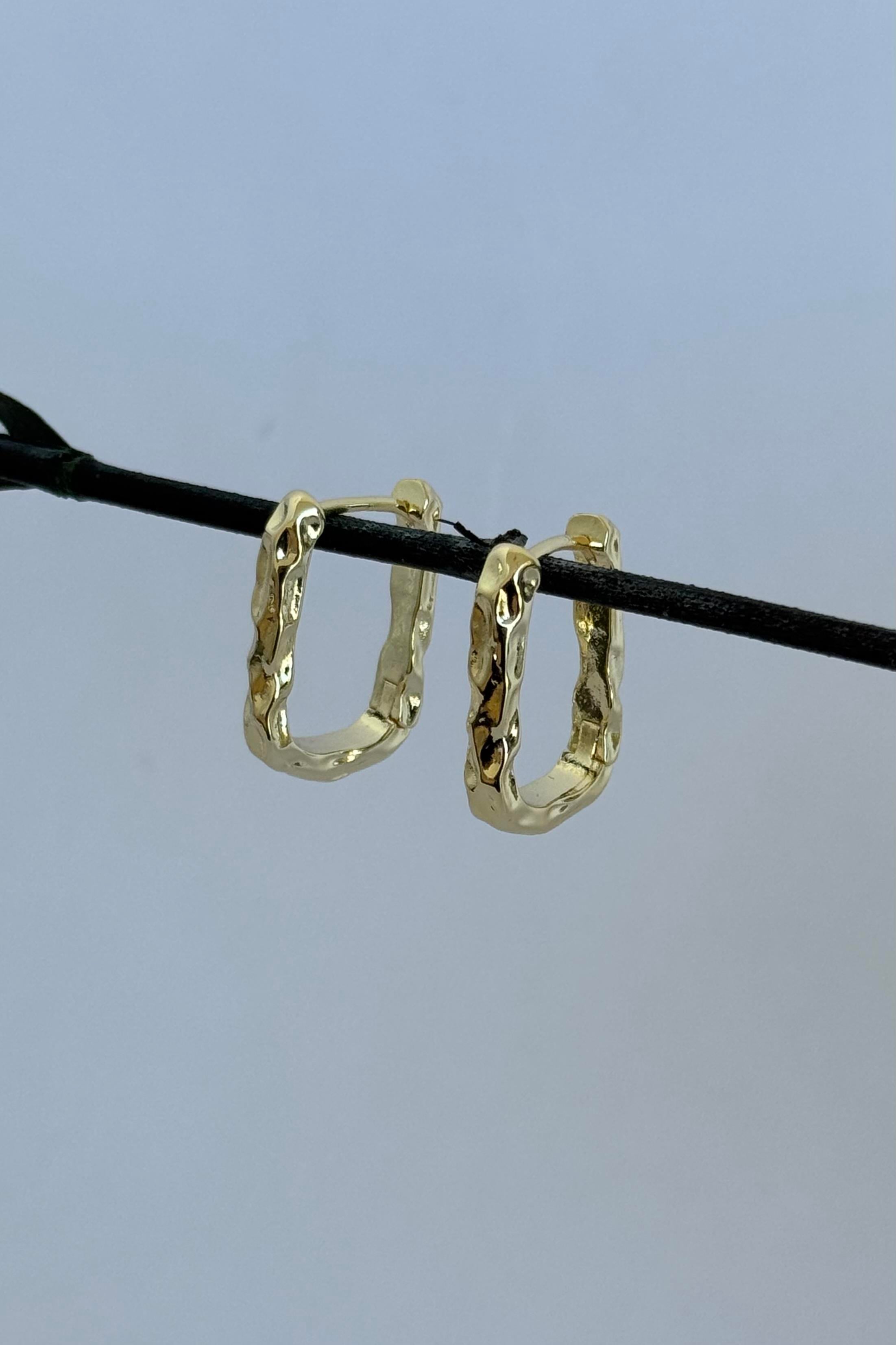 Dikdörtgen Motifli Küpe