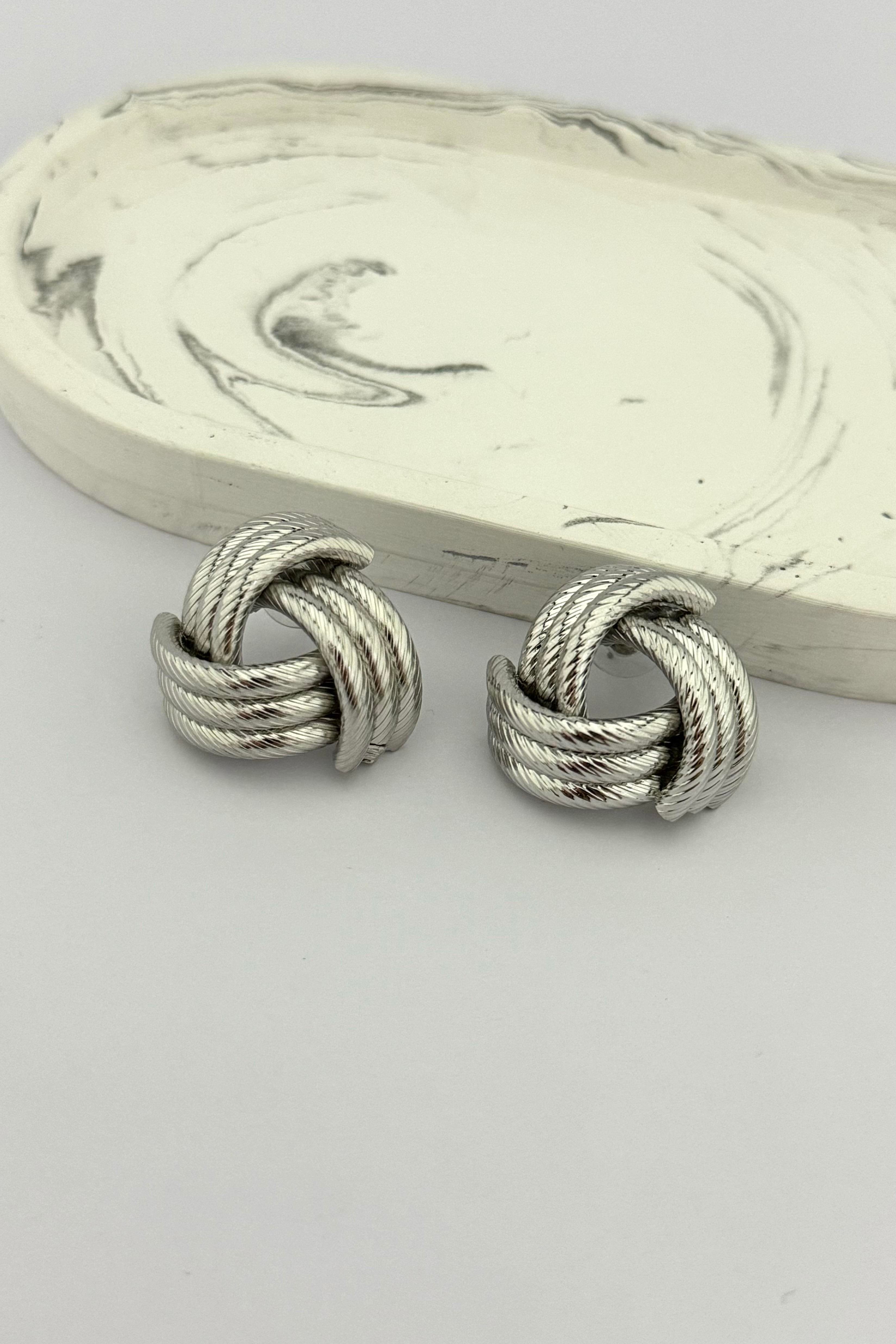 Düğüm Silver Küpe