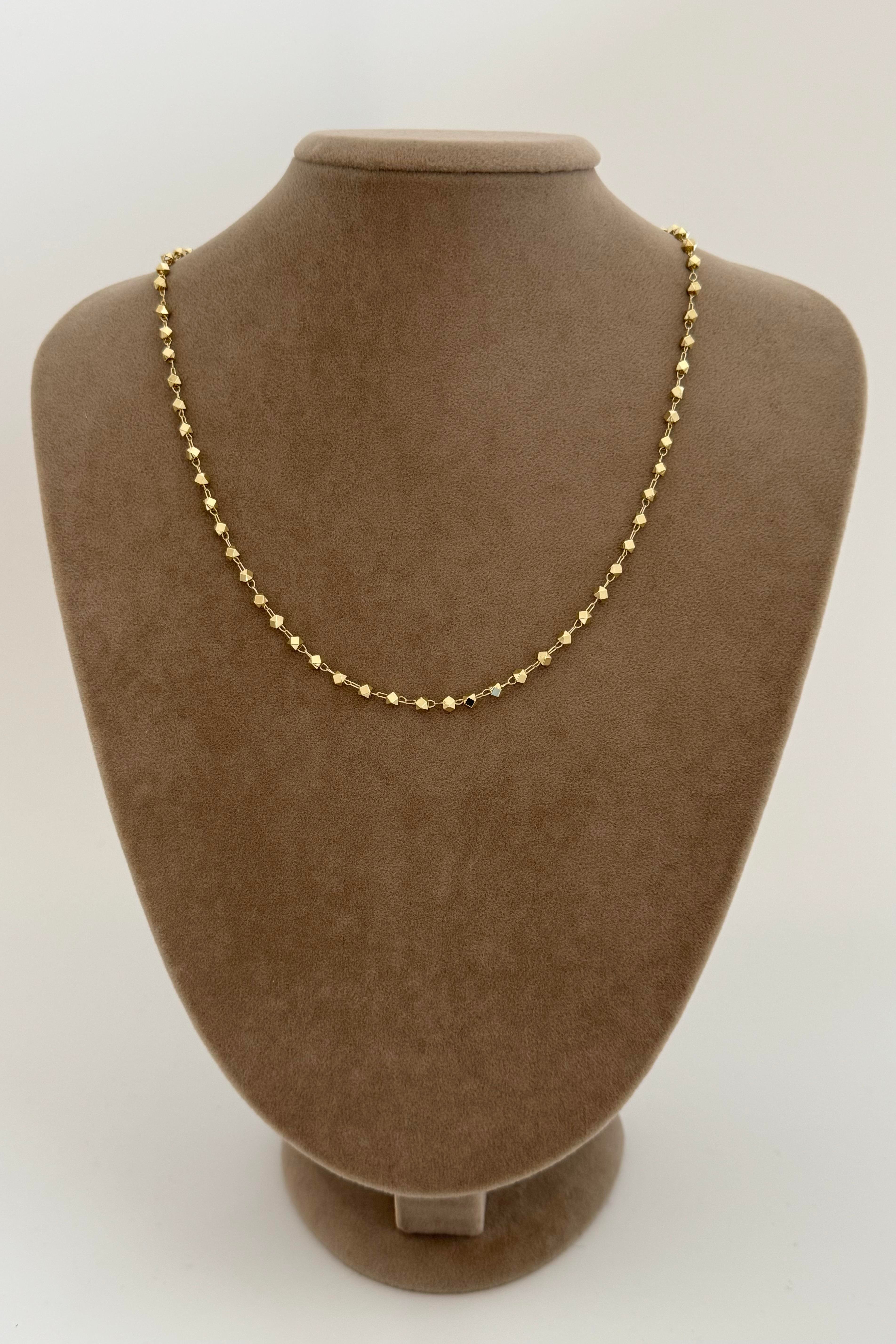 Gold Facet Kolye