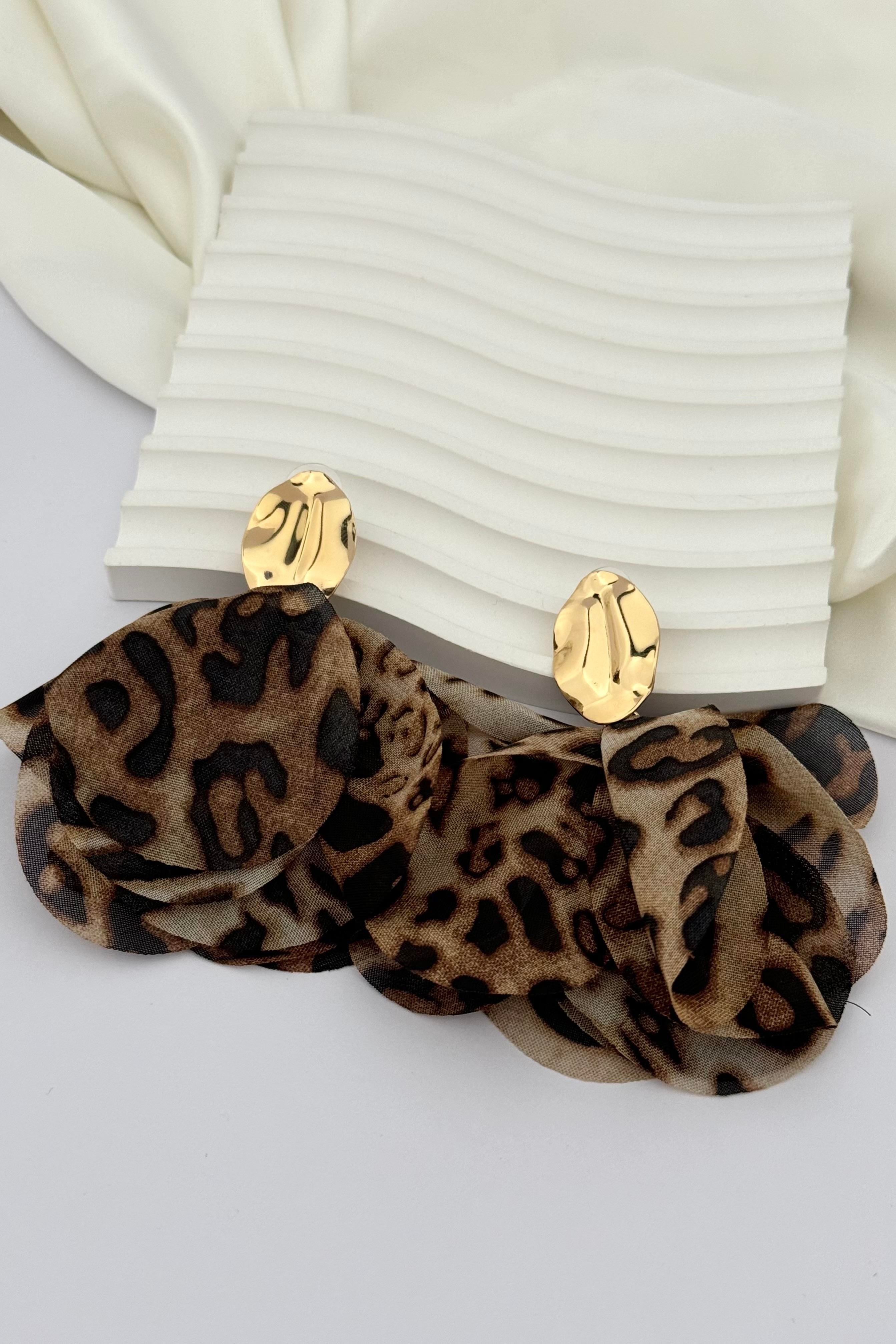 Leopar Gold Küpe