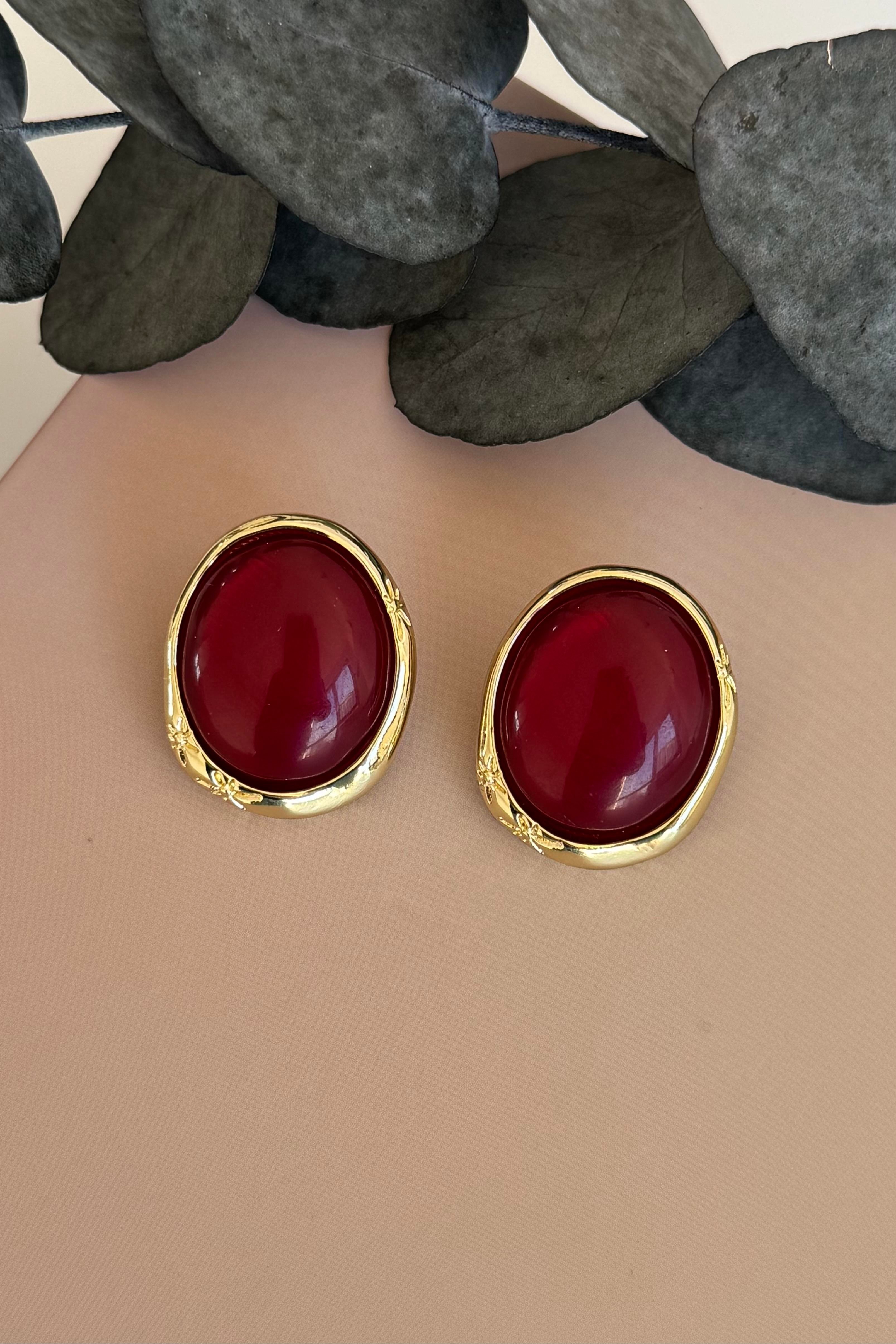 Luno Bordo Küpe
