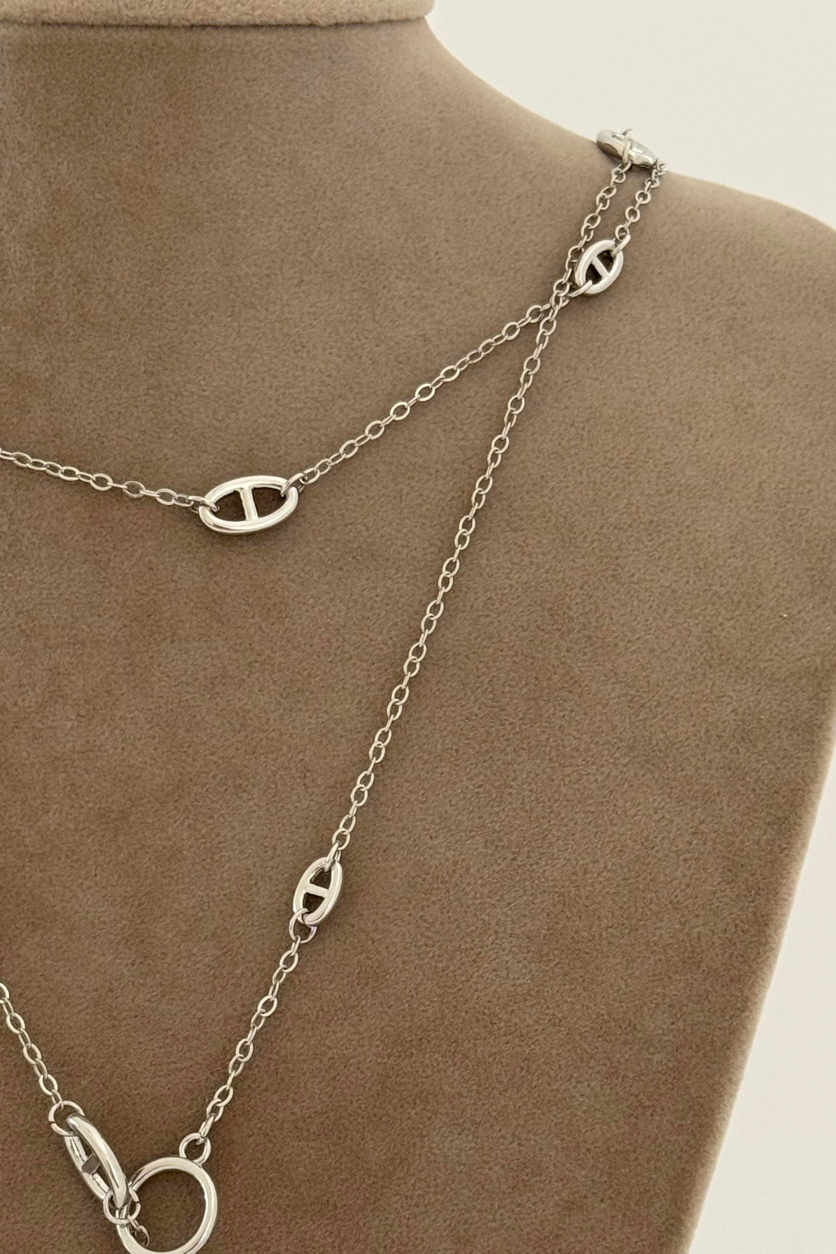 Marka Model Silver Zincir Kolye