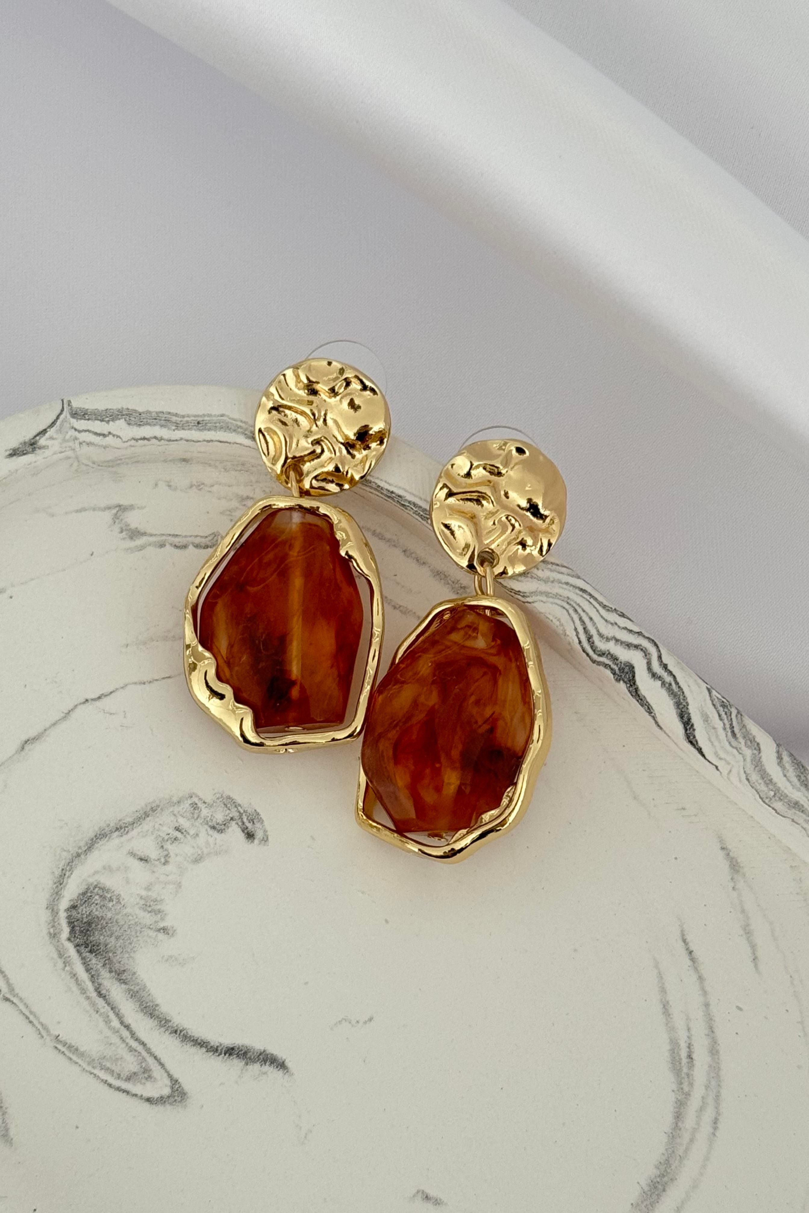 Mood Light Brown Küpe