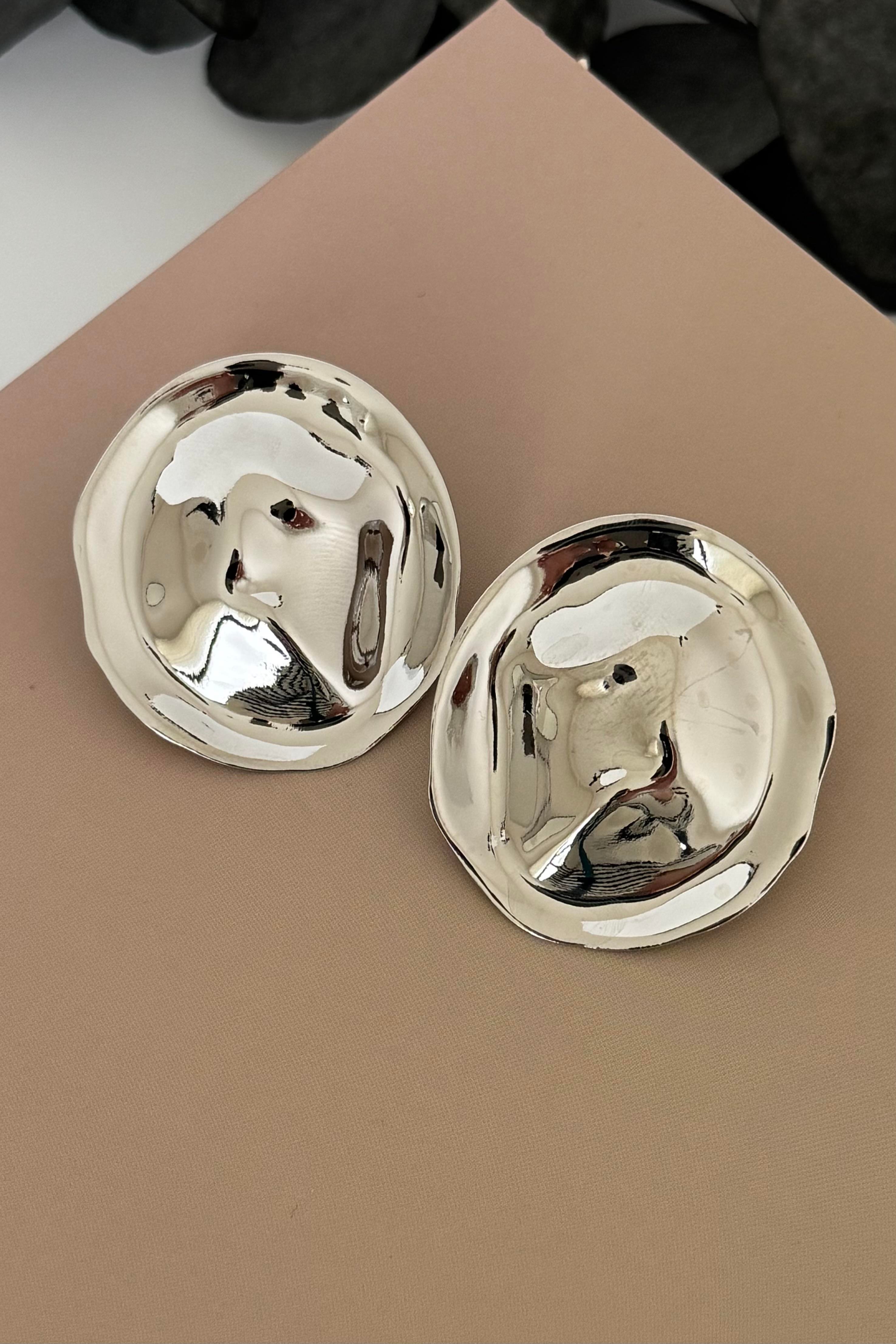 Nugget Silver Küpe