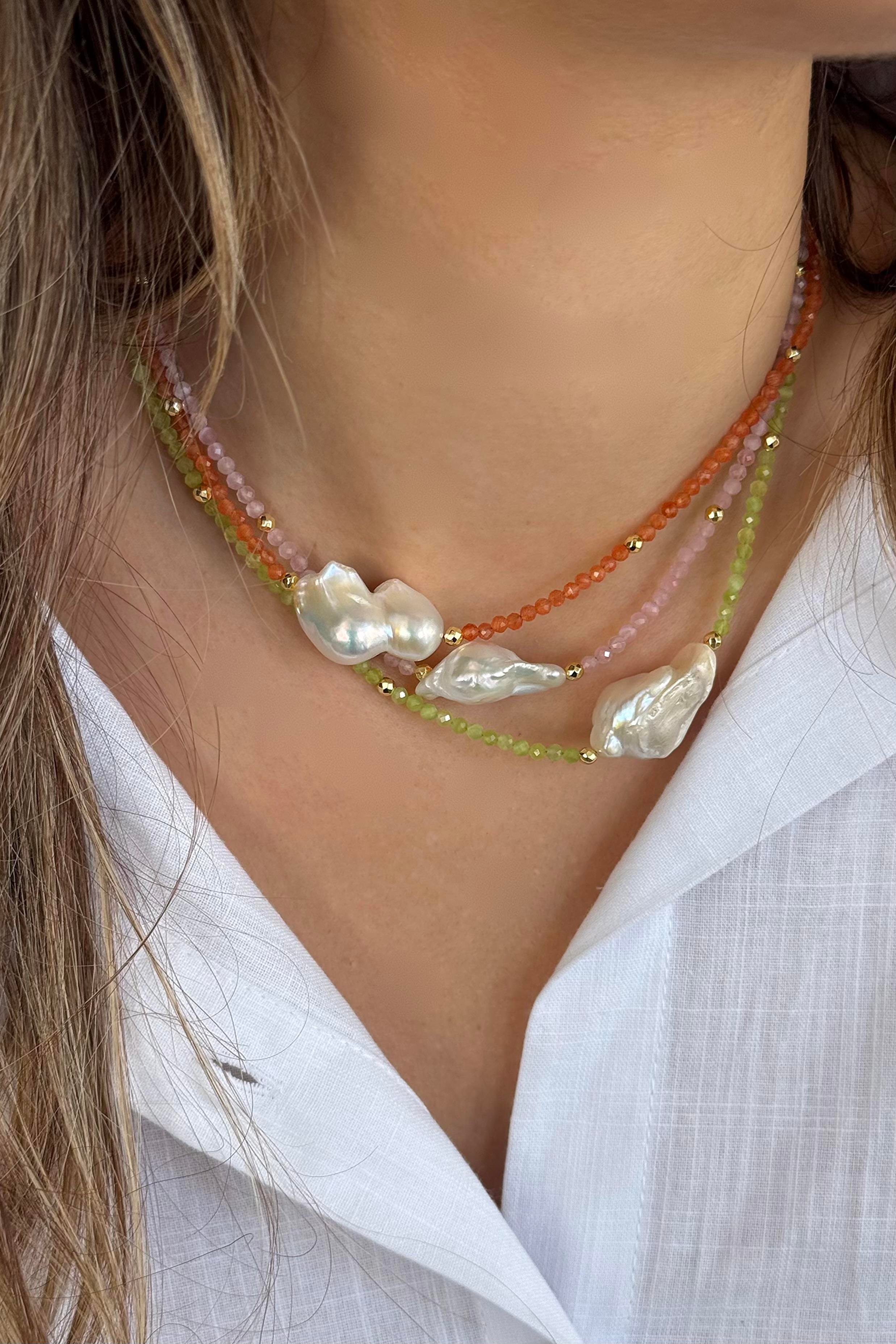 Pastel Pearly Harmony Necklace