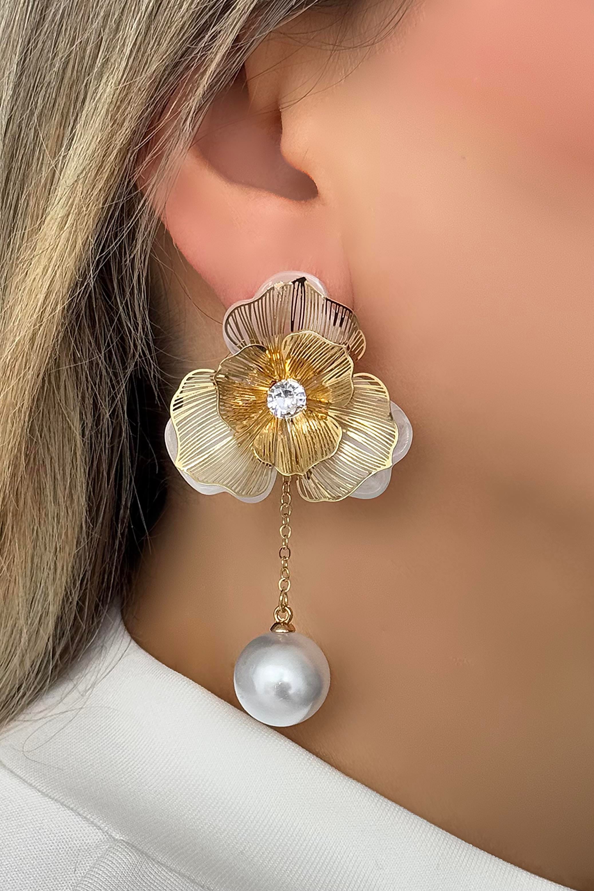 Pearl Flower Küpe