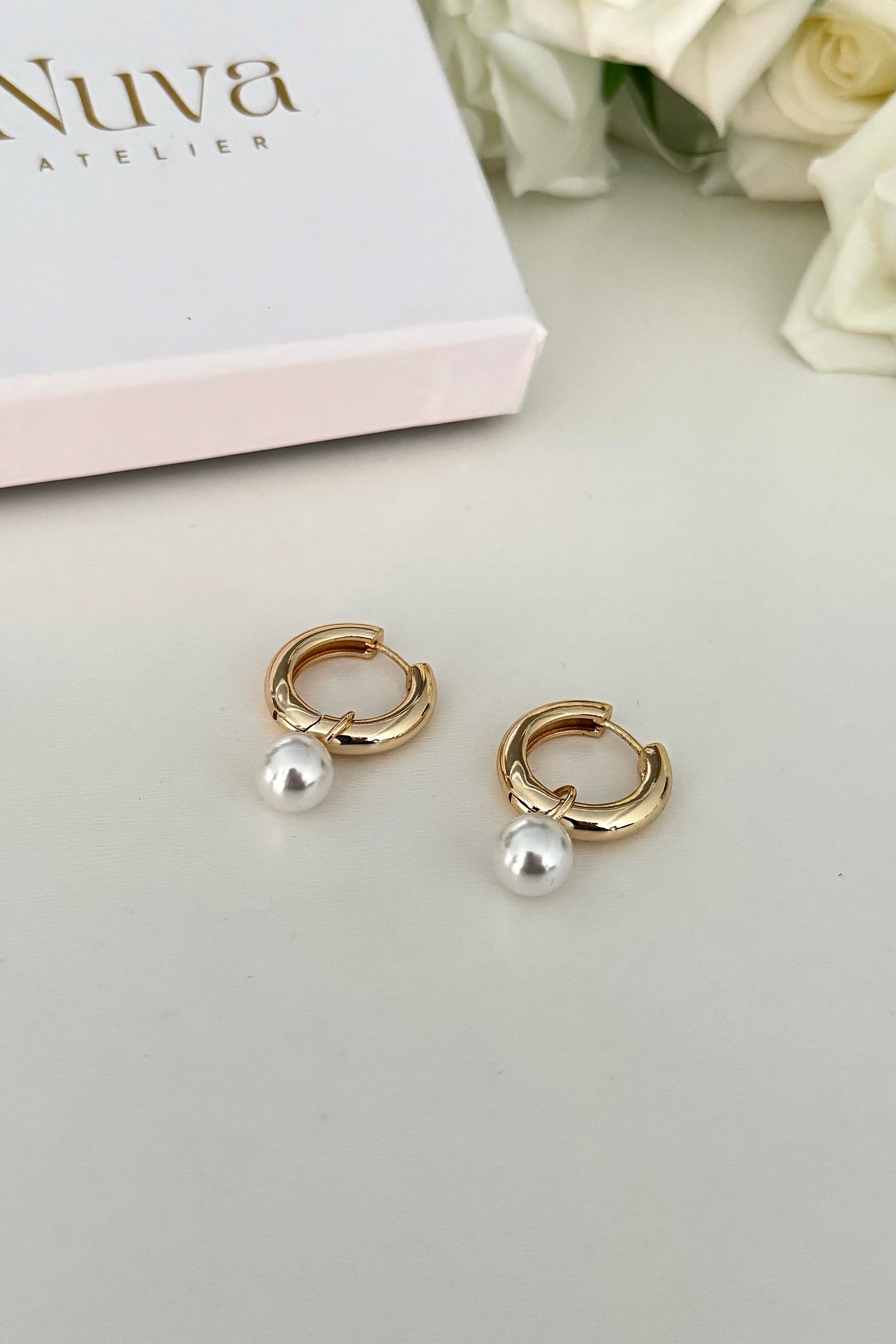 Pearl Hoop Küpe
